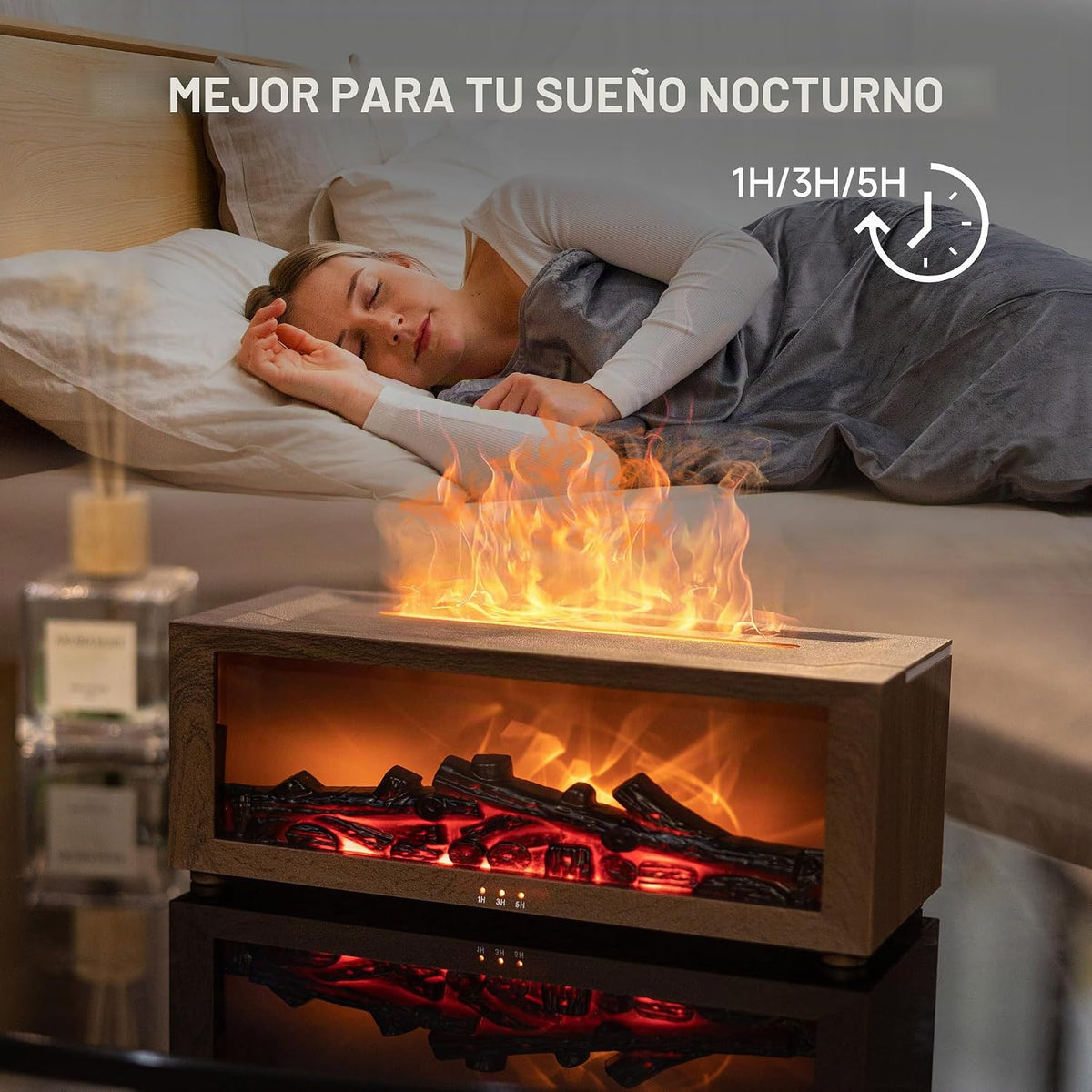 TMEHM Humidificador difusor de aire de llama para chimenea, difusor...