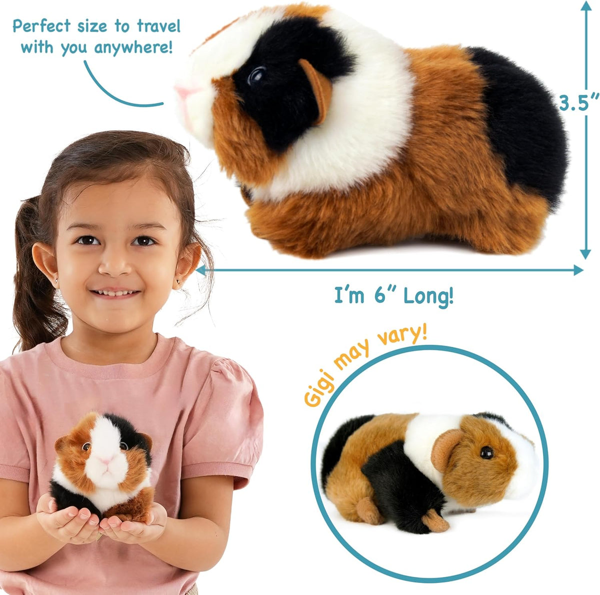 TigerHart Gigi The Guinea Pig - Peluche de 6 pulgadas