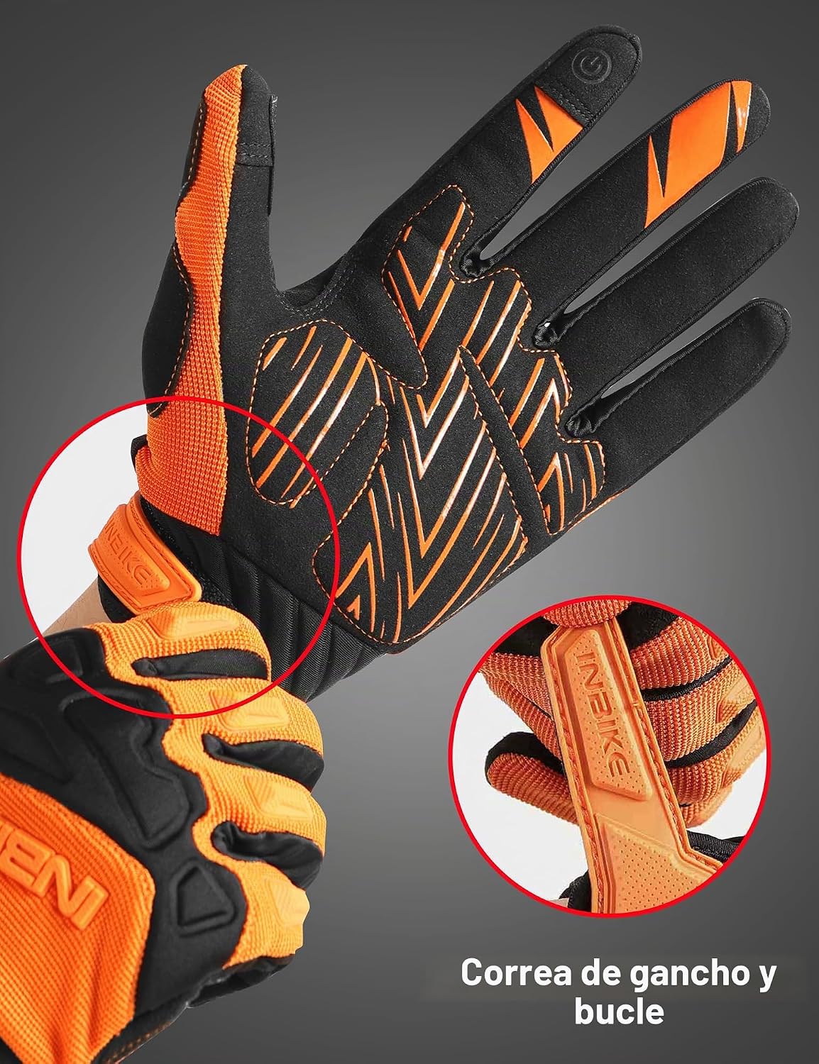 INBIKE - Guantes de bicicleta de montaña para hombres con protecció...