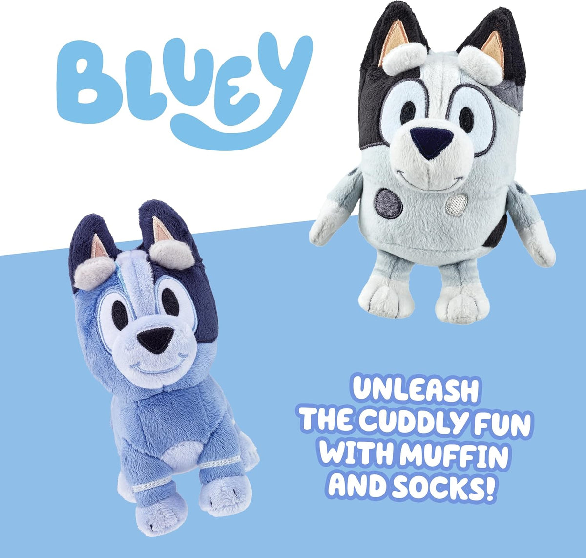 Bluey Muffin &amp; Socks Conjunto de Animales de Peluche a Juego \u...