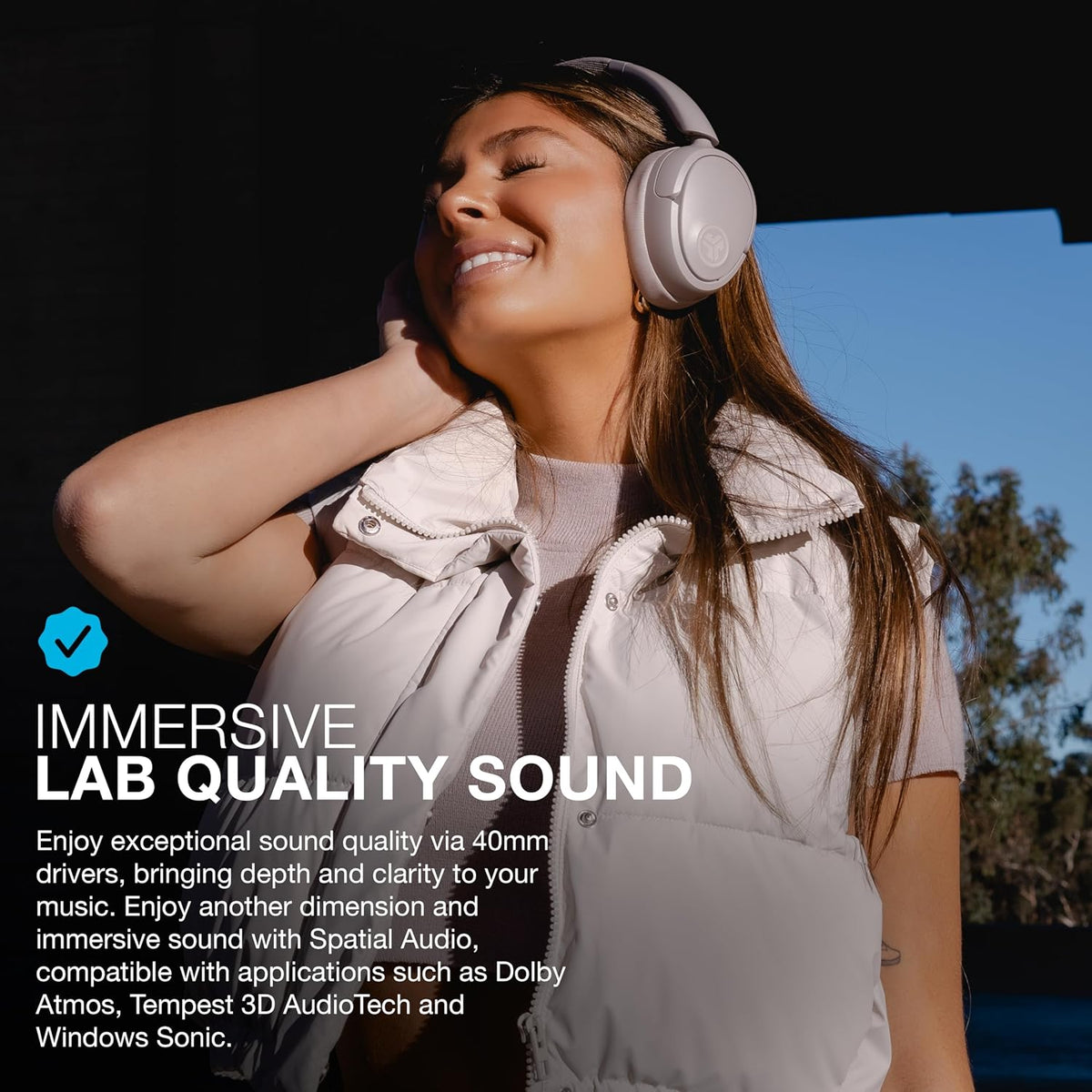 Auriculares inalámbricos JLab JBuds Lux ANC, Malva, cancelación act...