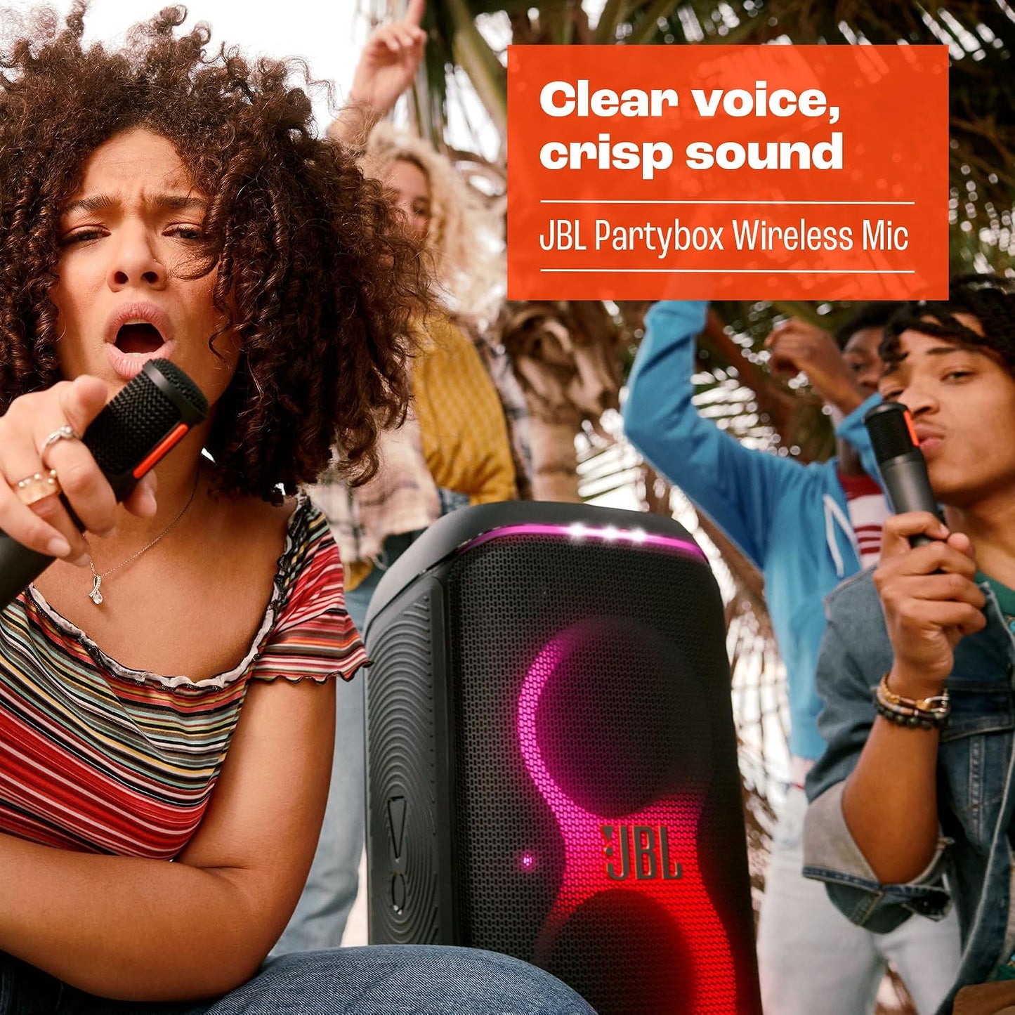 JBL PartyBox - Micrófono inalámbrico, 2 micrófonos inalámbricos dig...