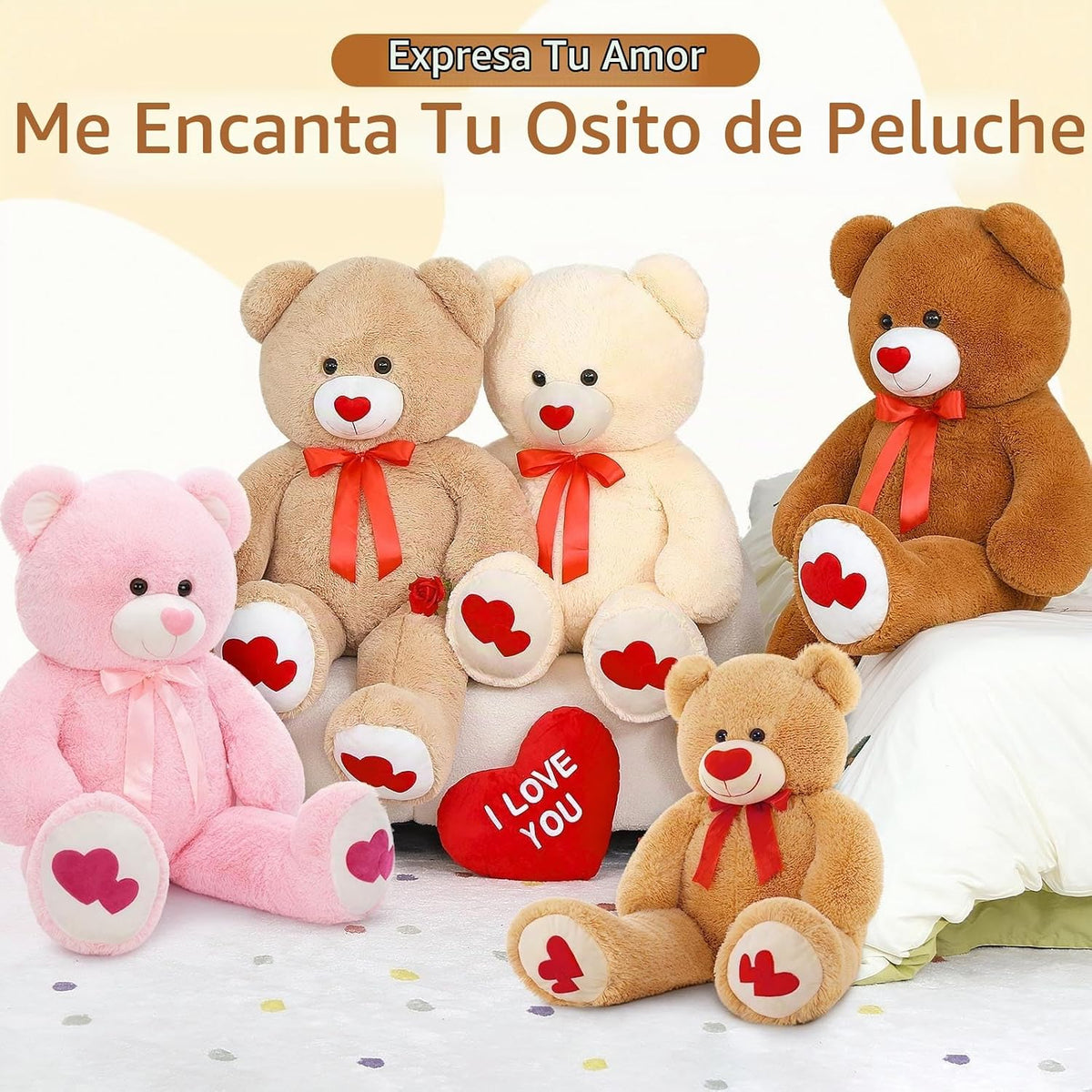 MaoGoLan Oso de peluche gigante de 47", oso de peluche grande a...