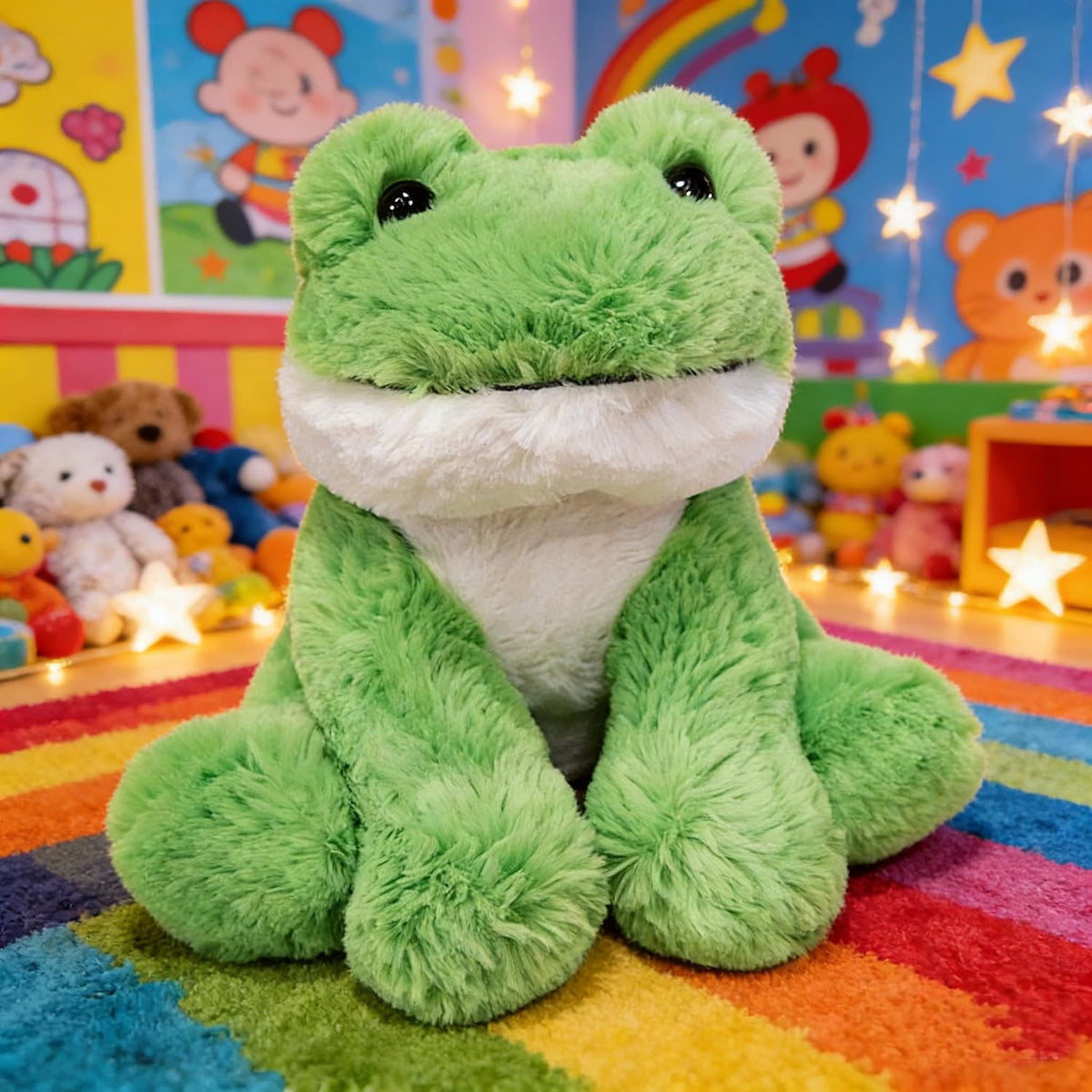 YUKOUQIAN Peluche de rana de 8 pulgadas para niñas y niños, Navidad...