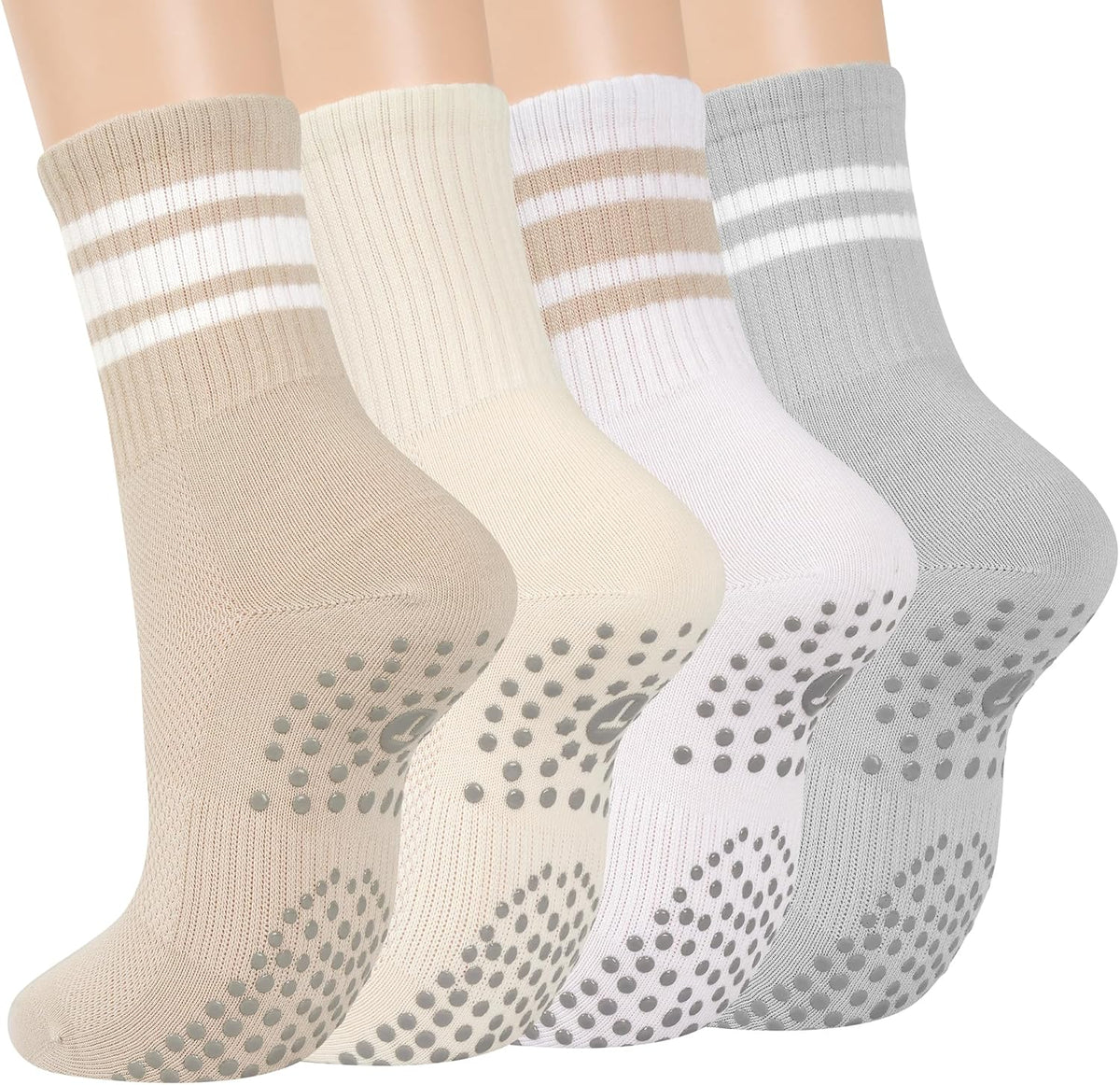 Calcetines de entrenamiento de pilates para mujer, calcetines de yo...