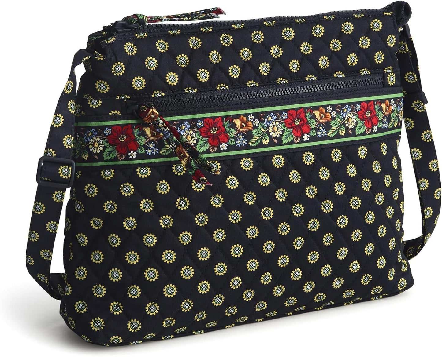 Vera Bradley Bolso cruzado hipster de algodón de primera calidad co...