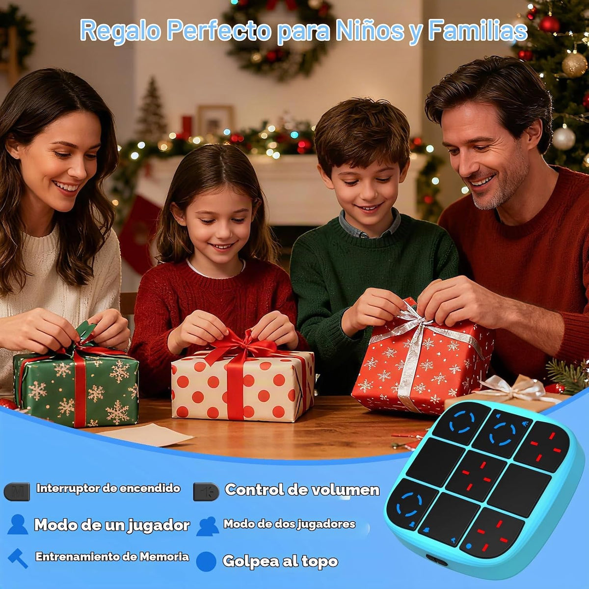 KOQQQ Juego de pernos recargables Tic-Tac-Toe, consola de rompecabe...