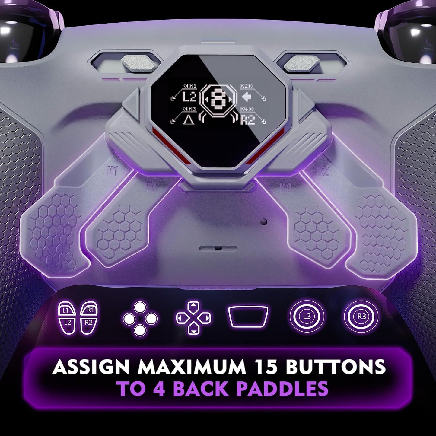 eXtremeRate Spark Back Paddles Kit para controlador PS5 BDM-030 040...
