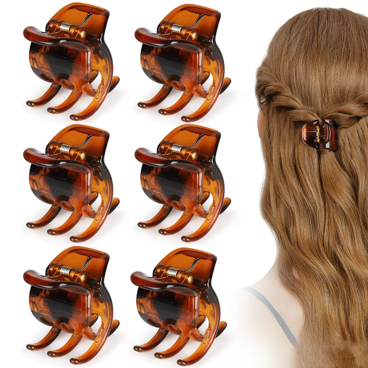 6 pinzas para el cabello, pinzas Morhom de 1.4 pulgadas de grosor o...