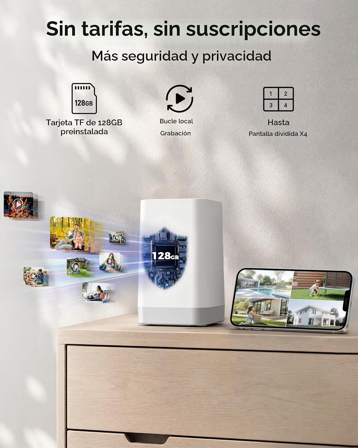 Cámaras de seguridad inalámbricas para exteriores 5G y 2.4G, sin su...