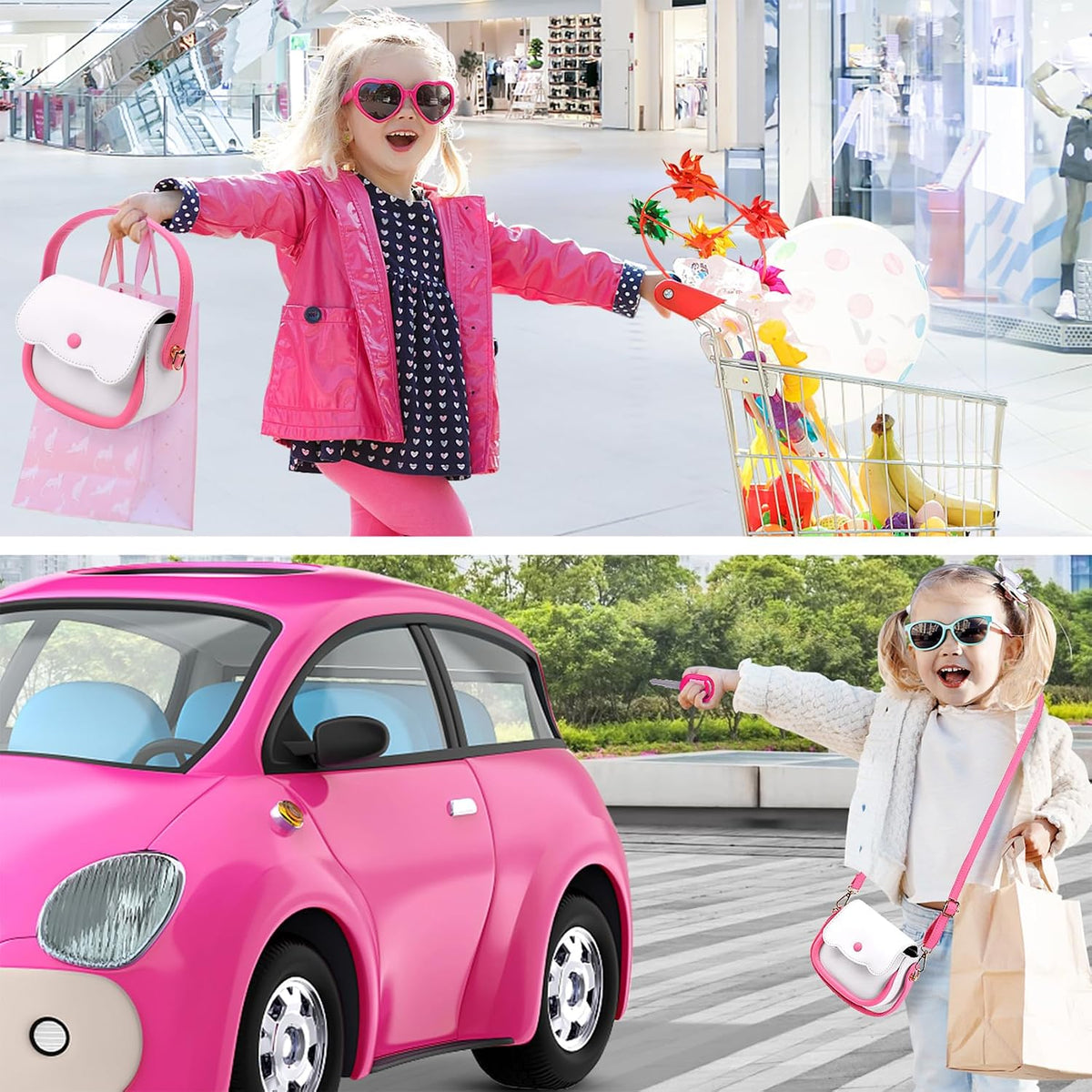 GJZZ Bolsa de juguete para niñas pequeñas, juguetes de maquillaje p...