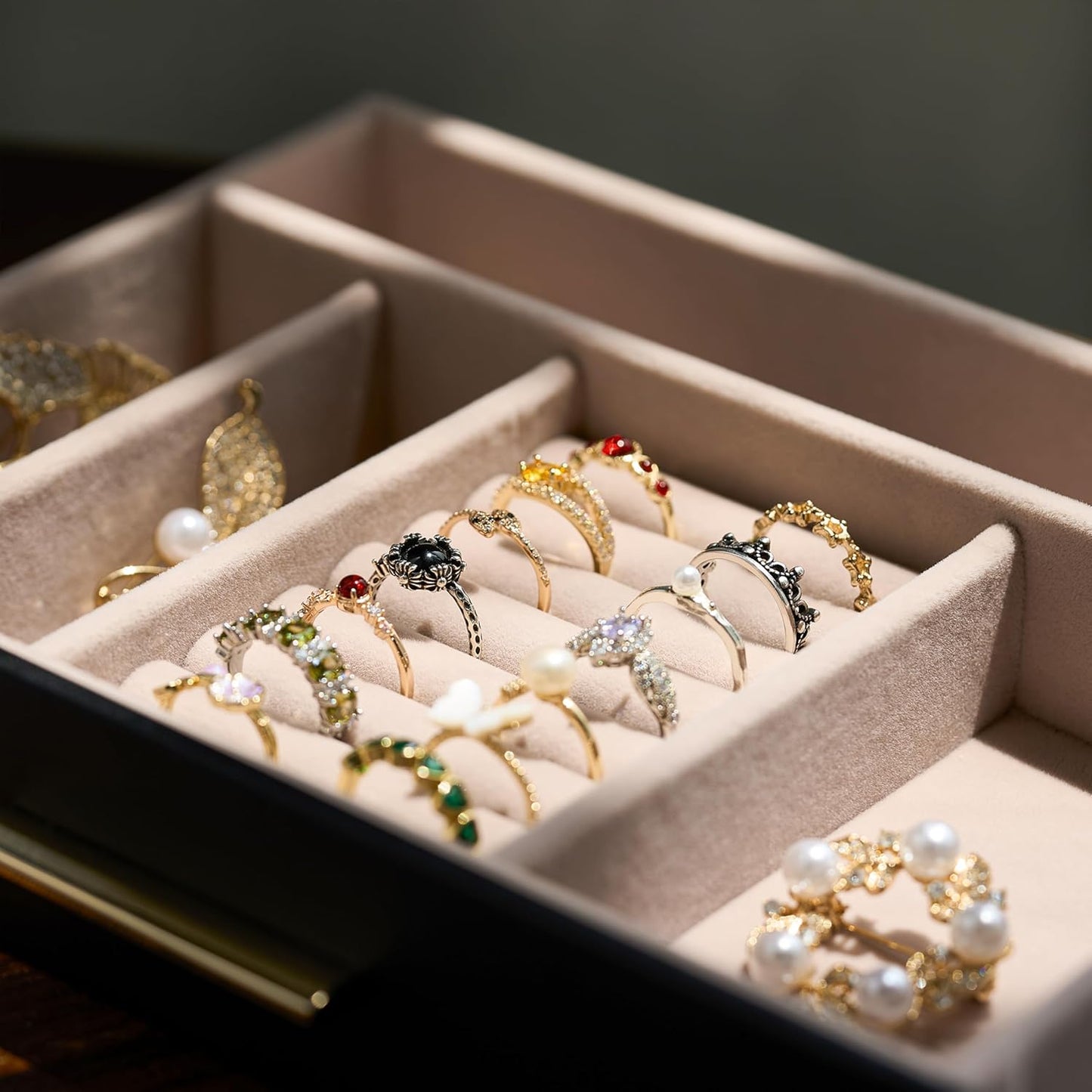 pickpiff Caja Organizadora de Joyas para Mujer: Estuche de Almacena...