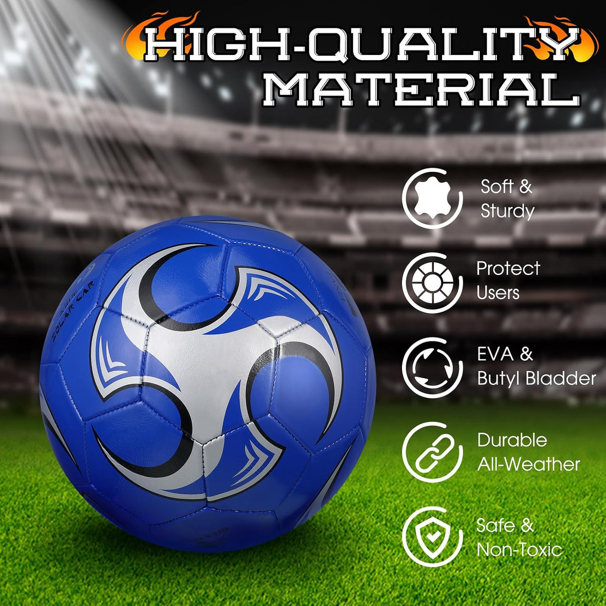 Supervitae Paquete de 12 pelotas de fútbol para adolescentes y adul...