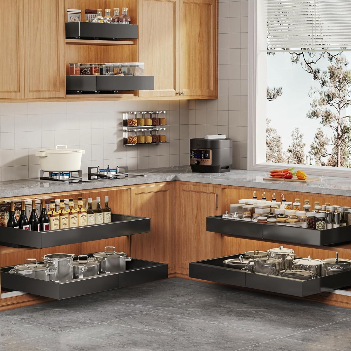 Seinloes Paquete de 4 Organizadores Expandibles (38.3 cm-66.8 cm) p...