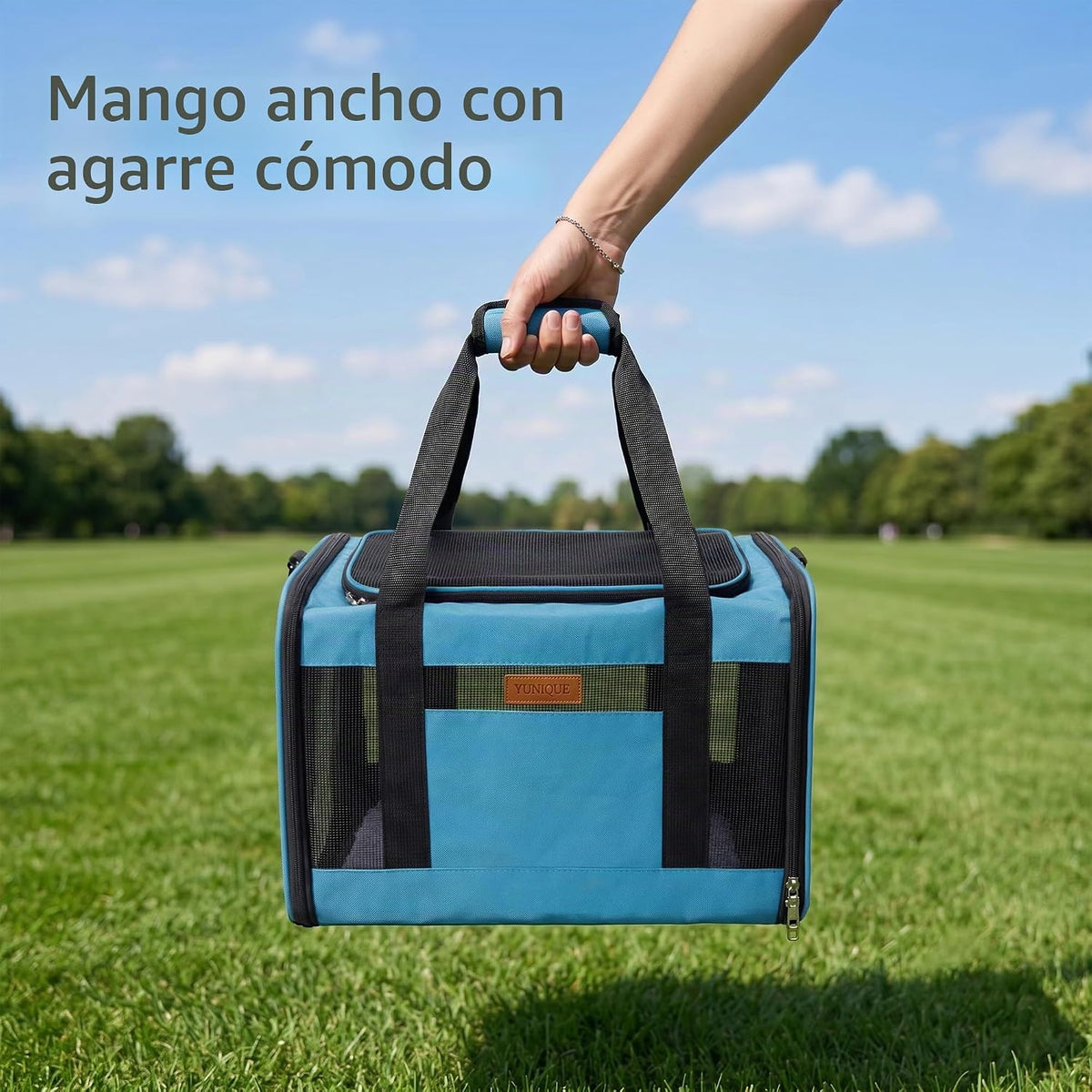 YUNIQUE Transportador de gatos y perros de lados suaves para mascot...