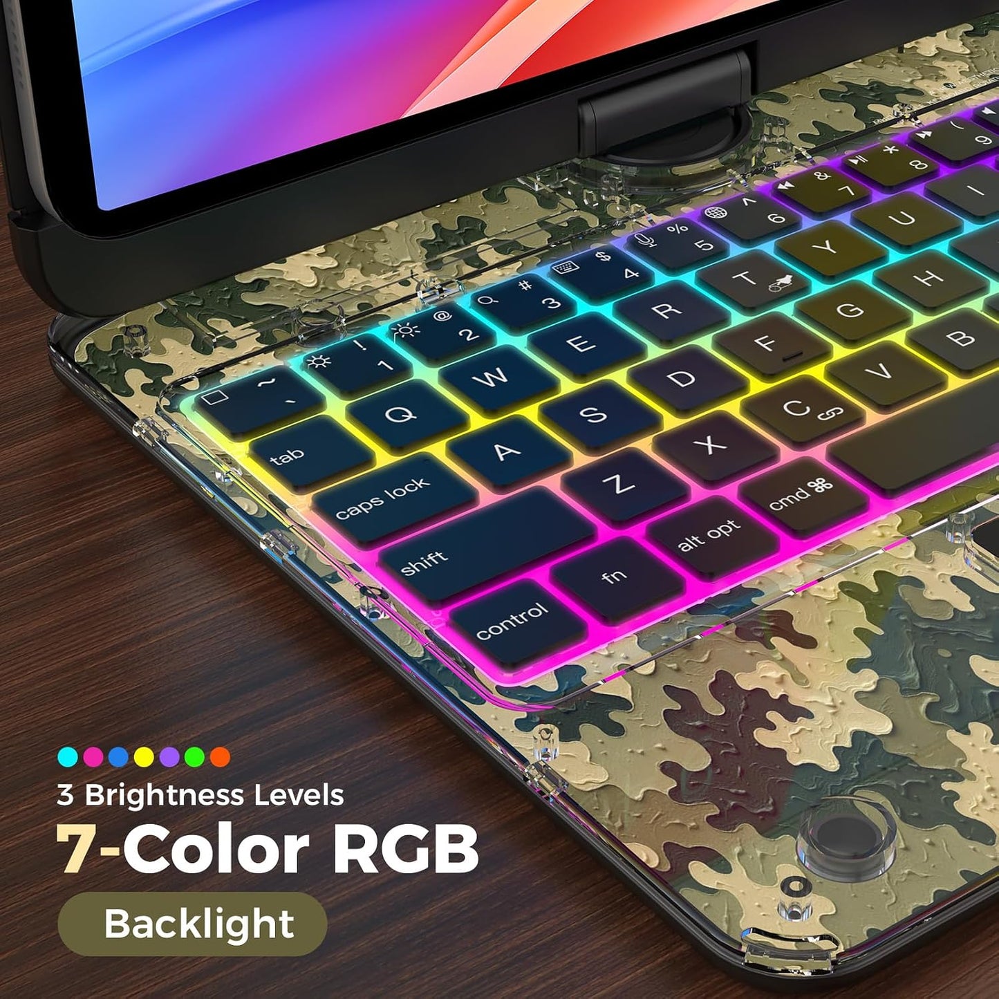 BLOSOMEET Funda magnética con teclado para iPad A16 de 11\/10ª gene...