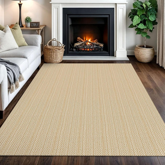 IOHOUZE Alfombra lavable de 5 x 7 pies, antideslizante, con respald...