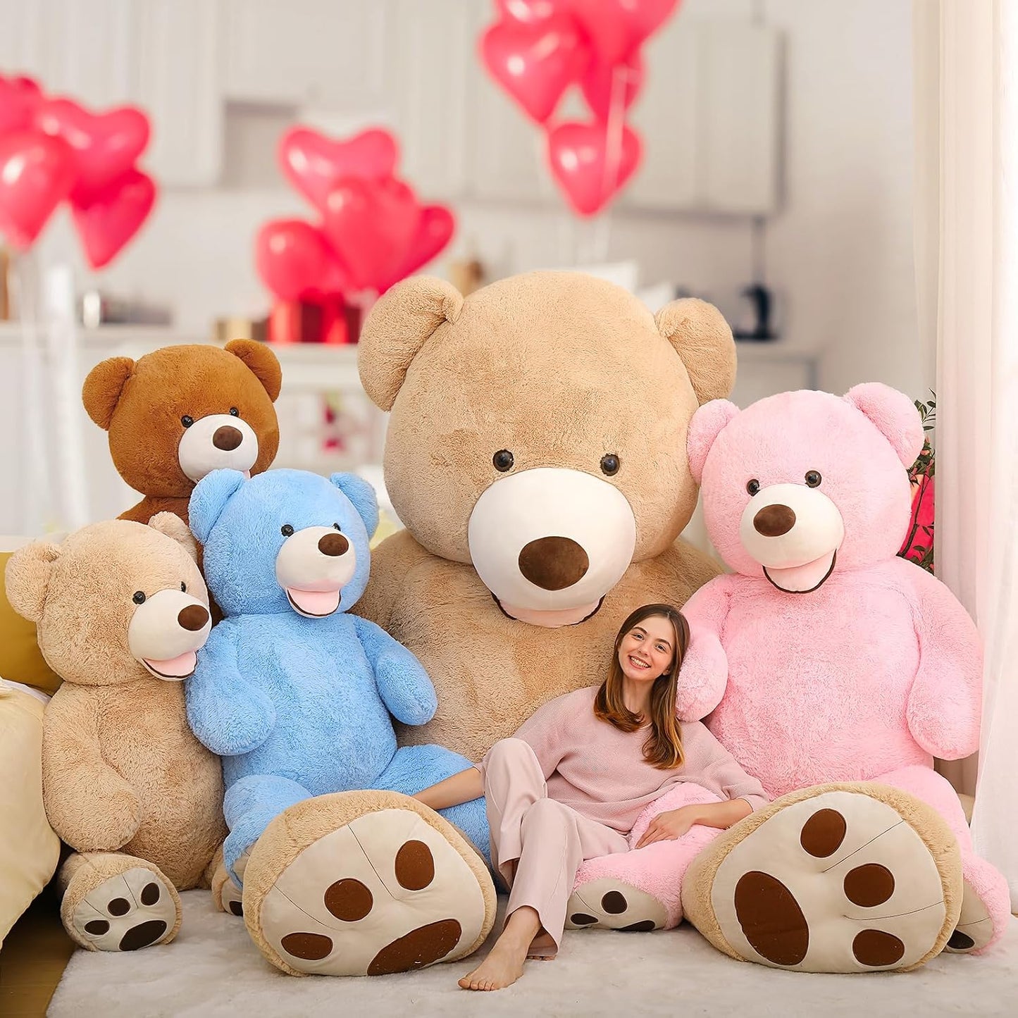MaoGoLan Oso de peluche gigante de 5 pies, lindo oso de peluche de...
