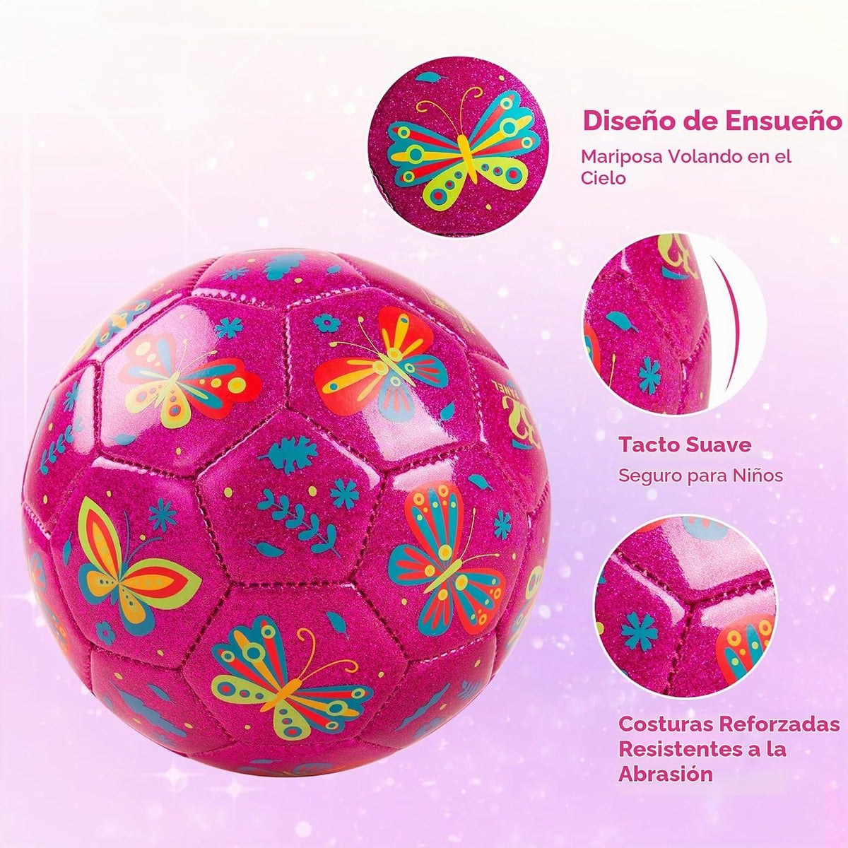 Balón de fútbol tamaño 4, tamaño 3, tamaño 2 con bomba desinflada,...