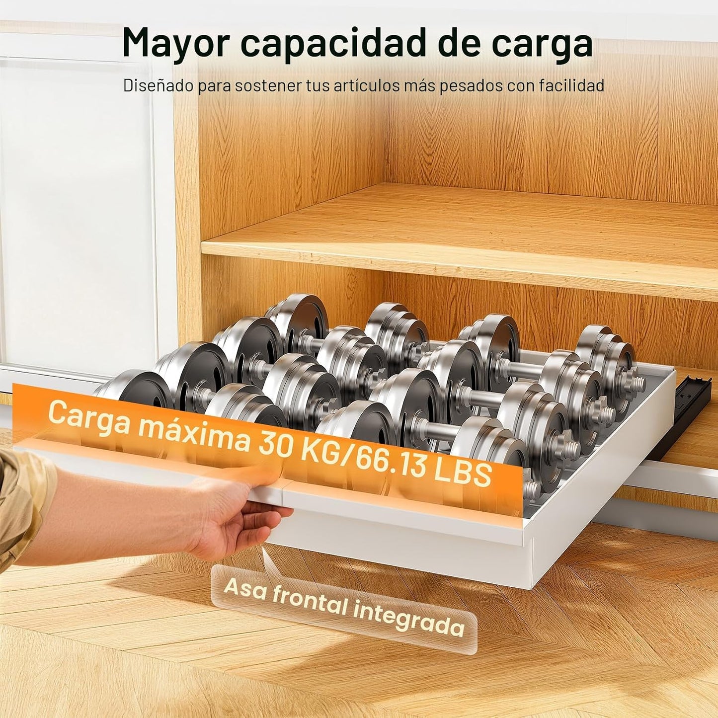 Organizador de gabinete extraíble, 1 paquete expandible (13.6"-...