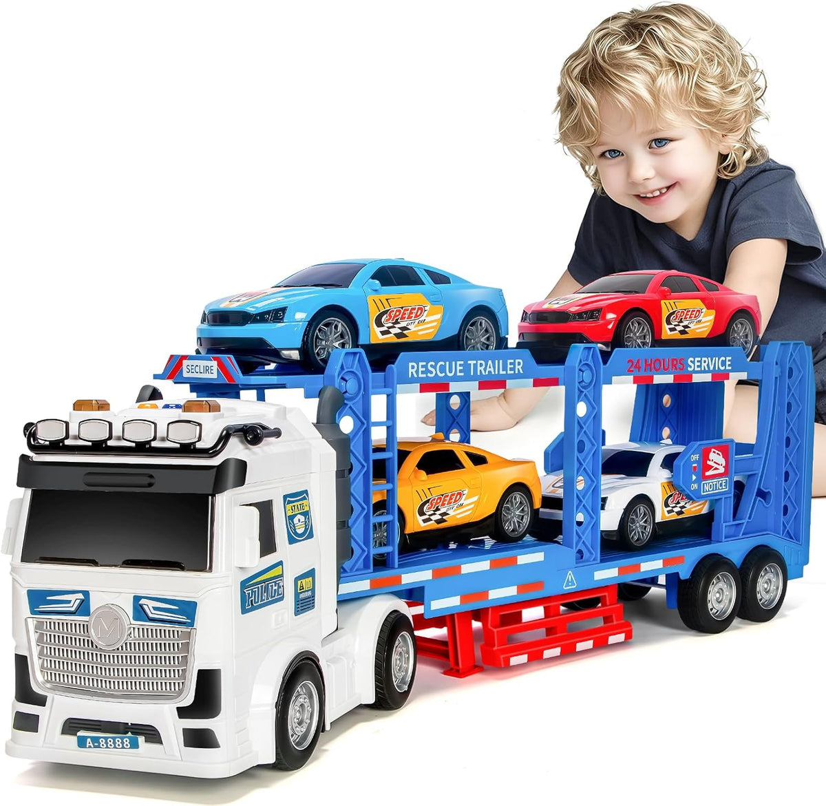 Juguetes para niños pequeños de 3, 4, 5, 6, 7 años, camión de carre...