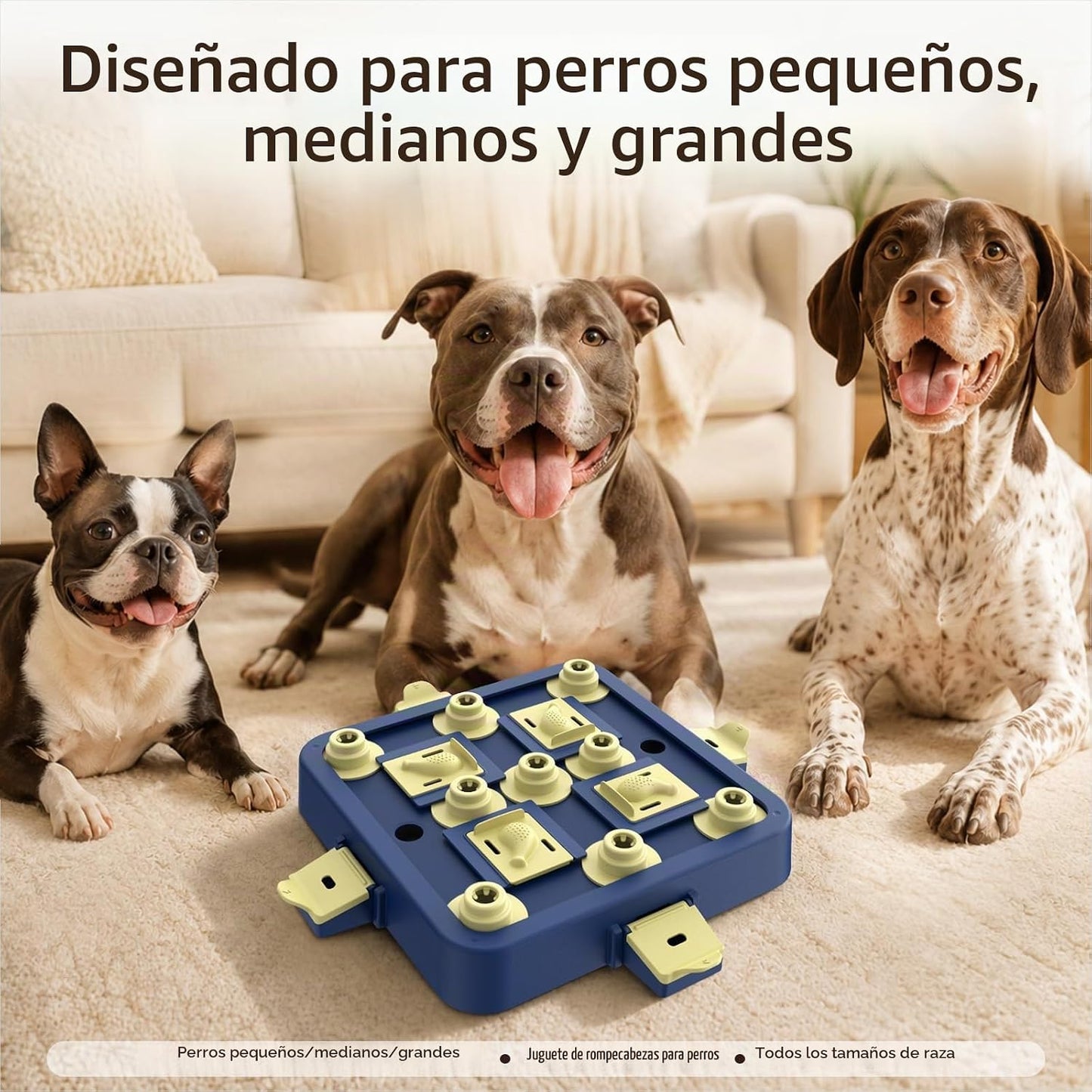 KADTC - Rompecabezas de ajedrez para perros, 3 niveles, estimulació...