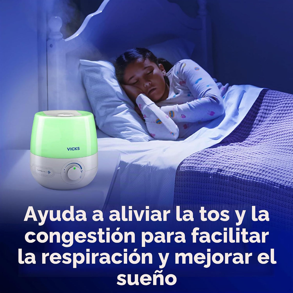 Vicks NaturalCare Humidificador ultrasónico de niebla fría (VUL530)...
