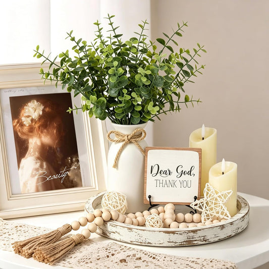 ZENLIV Juego de 7 decoraciones rústicas y modernas para tu sala de...