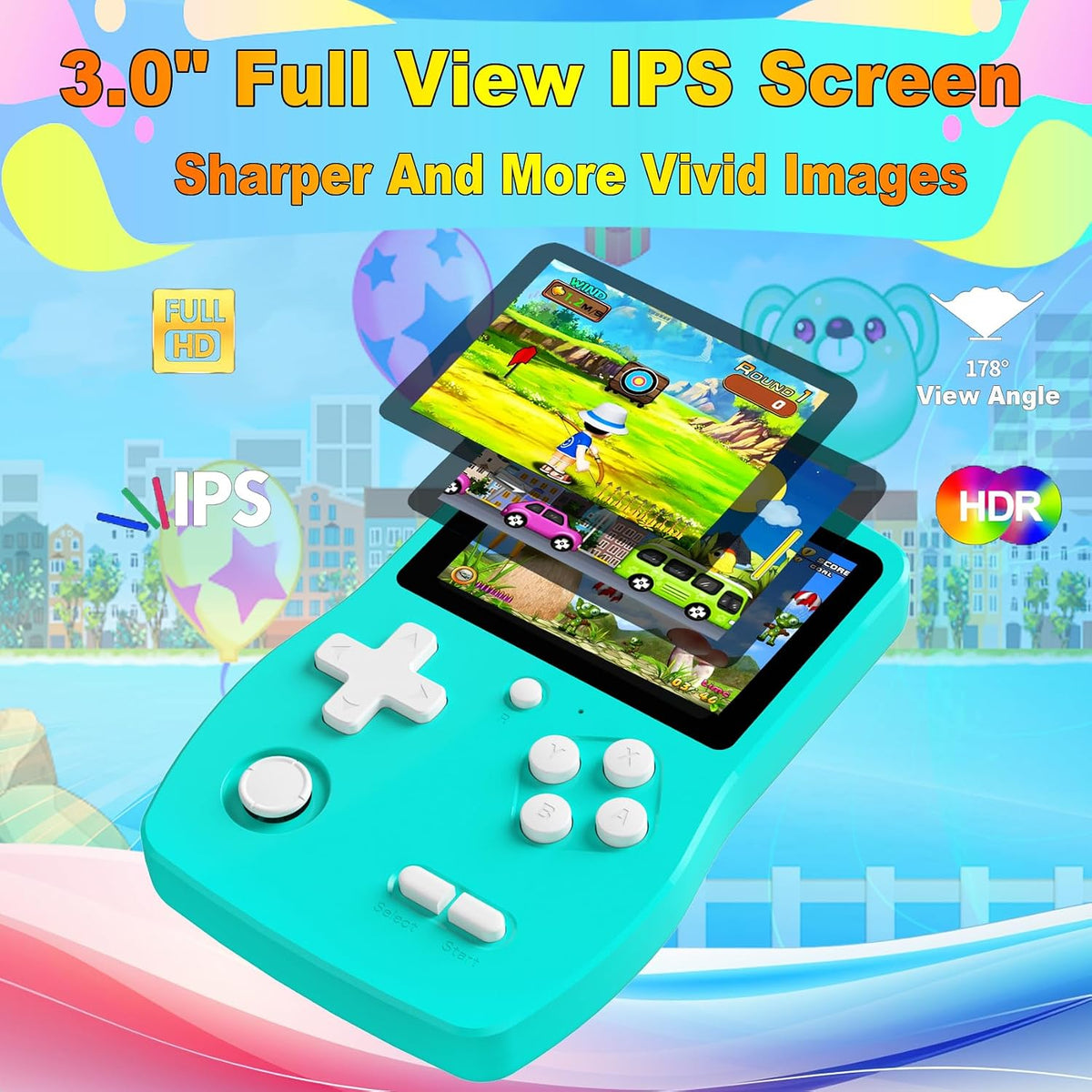 Juego de Mano de 32 Bits para Niños, 139 Videojuegos Retro Precarga...