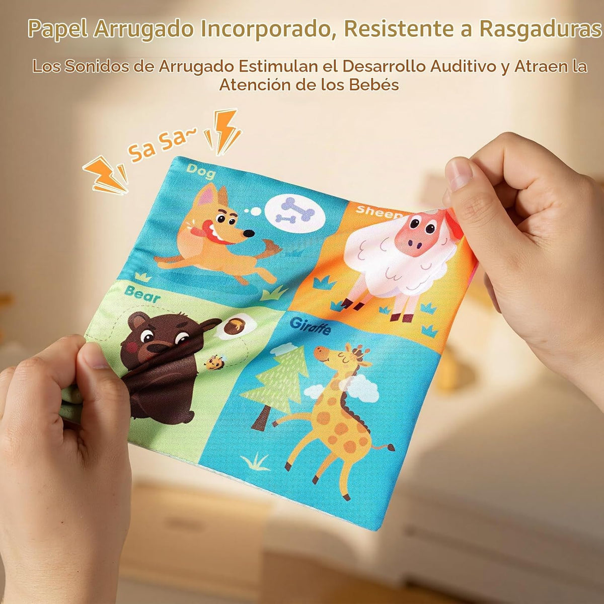 Caja de pañuelos para bebés de 6 a 12 meses, juguetes sensoriales |...