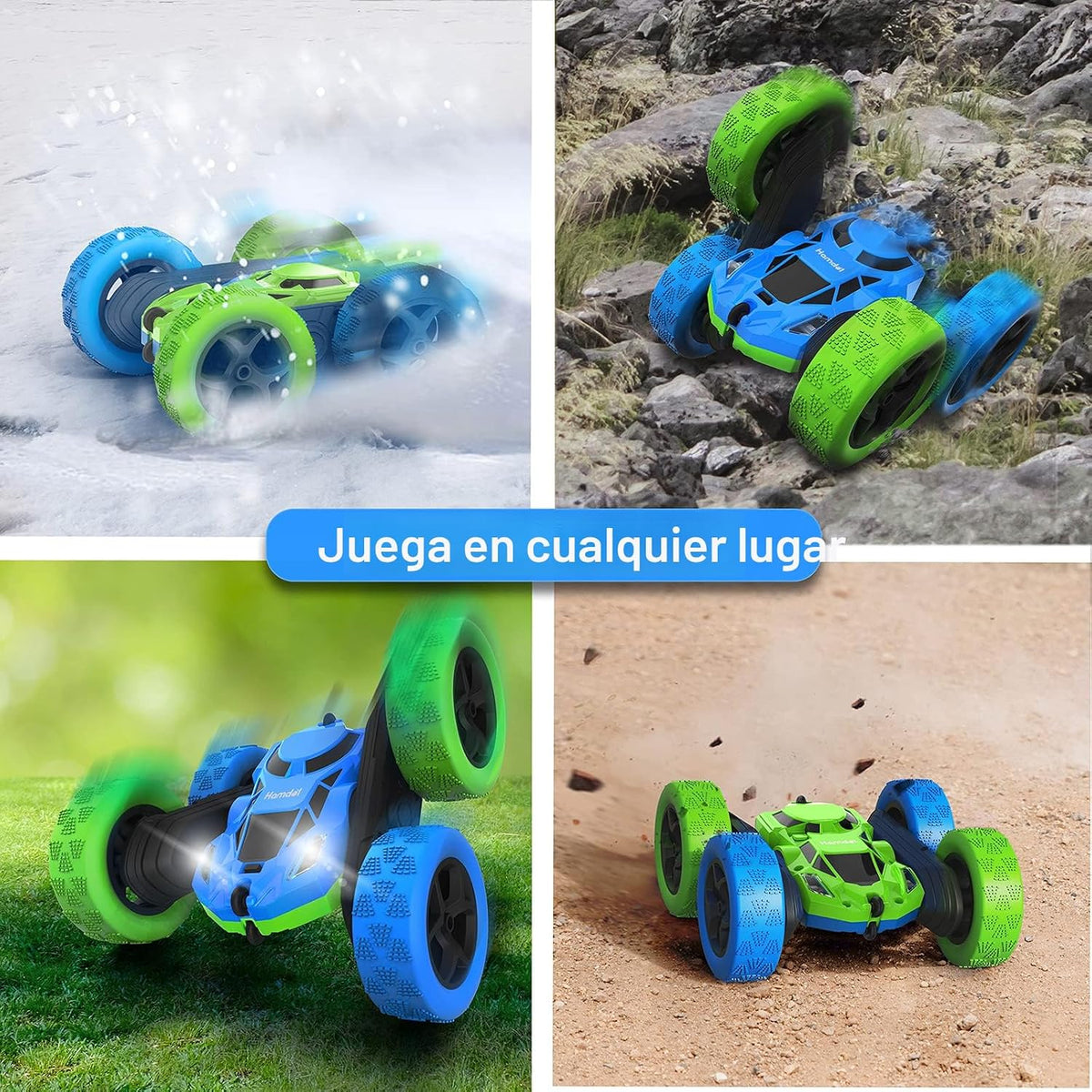 Hamdol Coche de control remoto para niños, auto RC giratorio de dob...