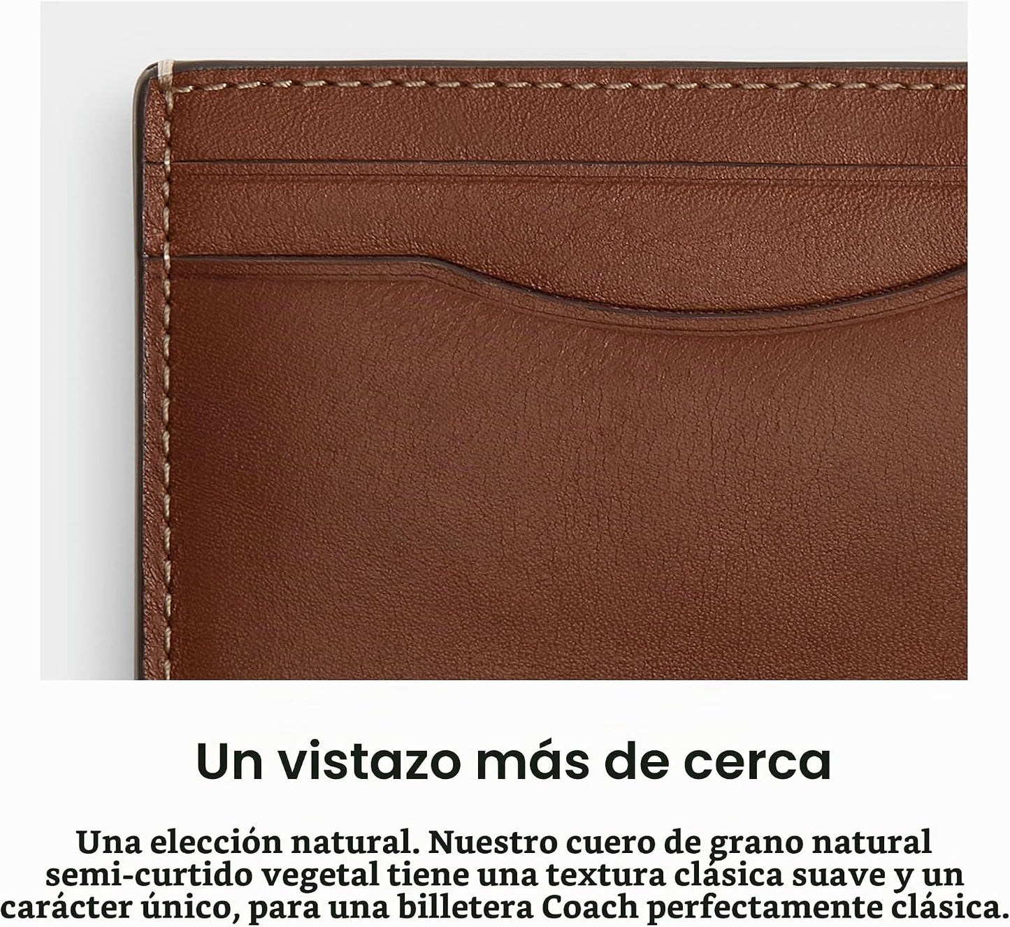 Coach Funda para tarjetas con clip para dinero, color secoya, talla...