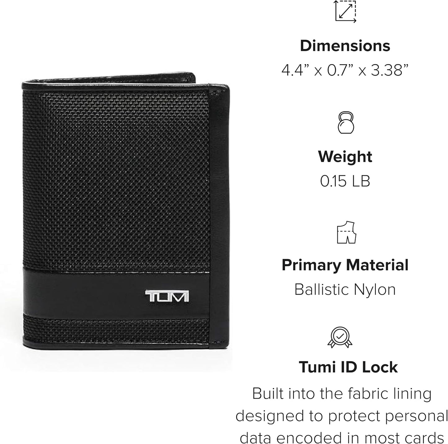 TUMI Alpha L-Fold, Negro -, Alfa L-fold