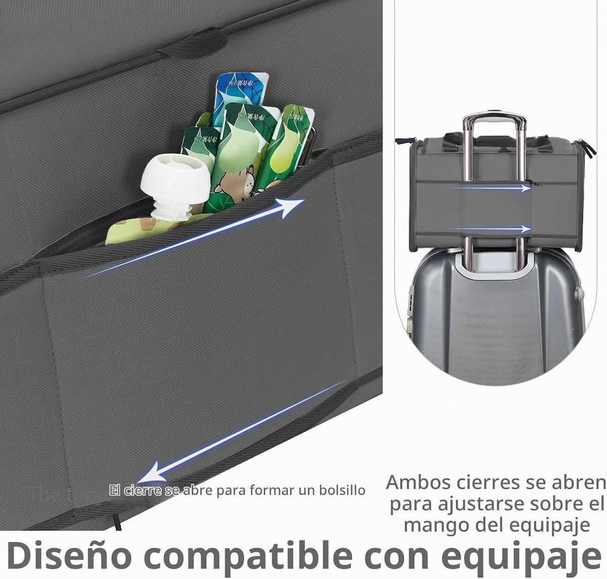 Transportador de gatos para mascotas de hasta 15 libras, plegable d...