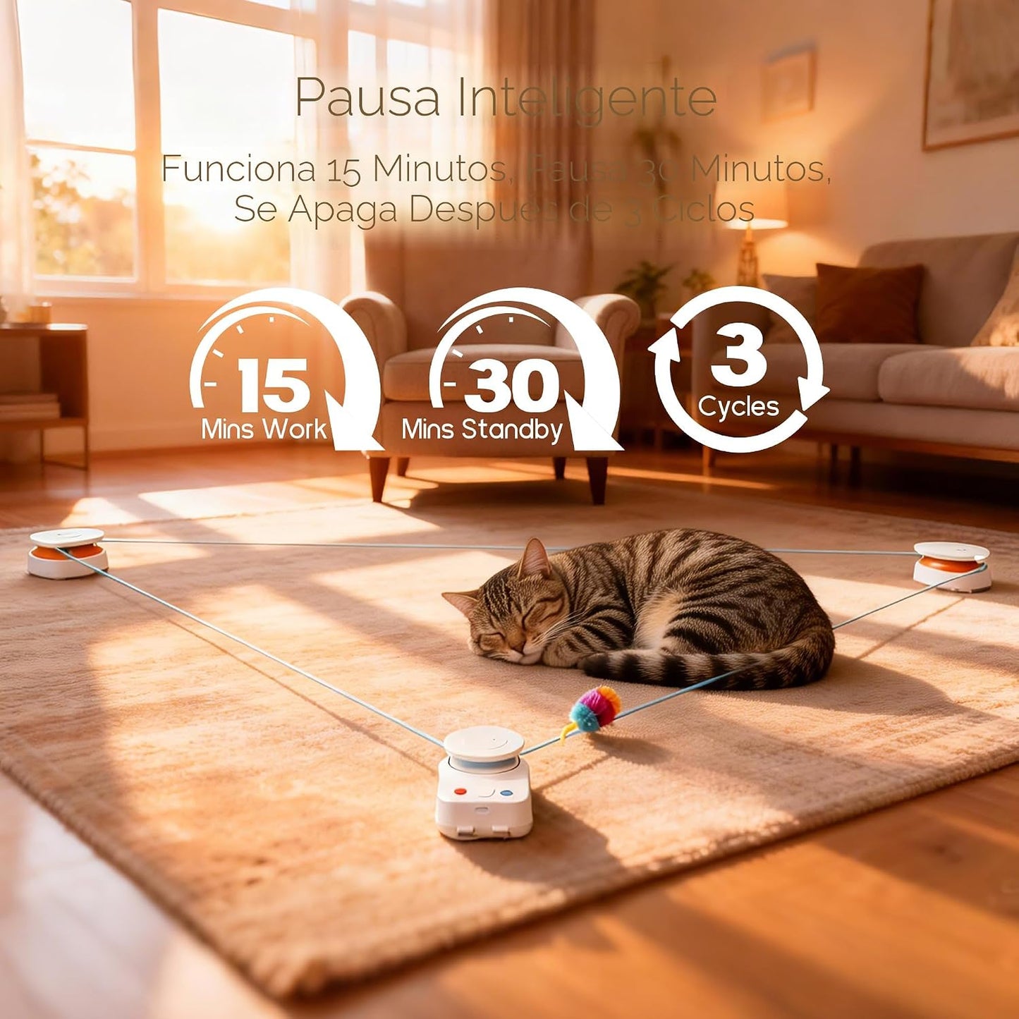 Juguete interactivo para gatos de interior \u2013 Juguete de movimi...