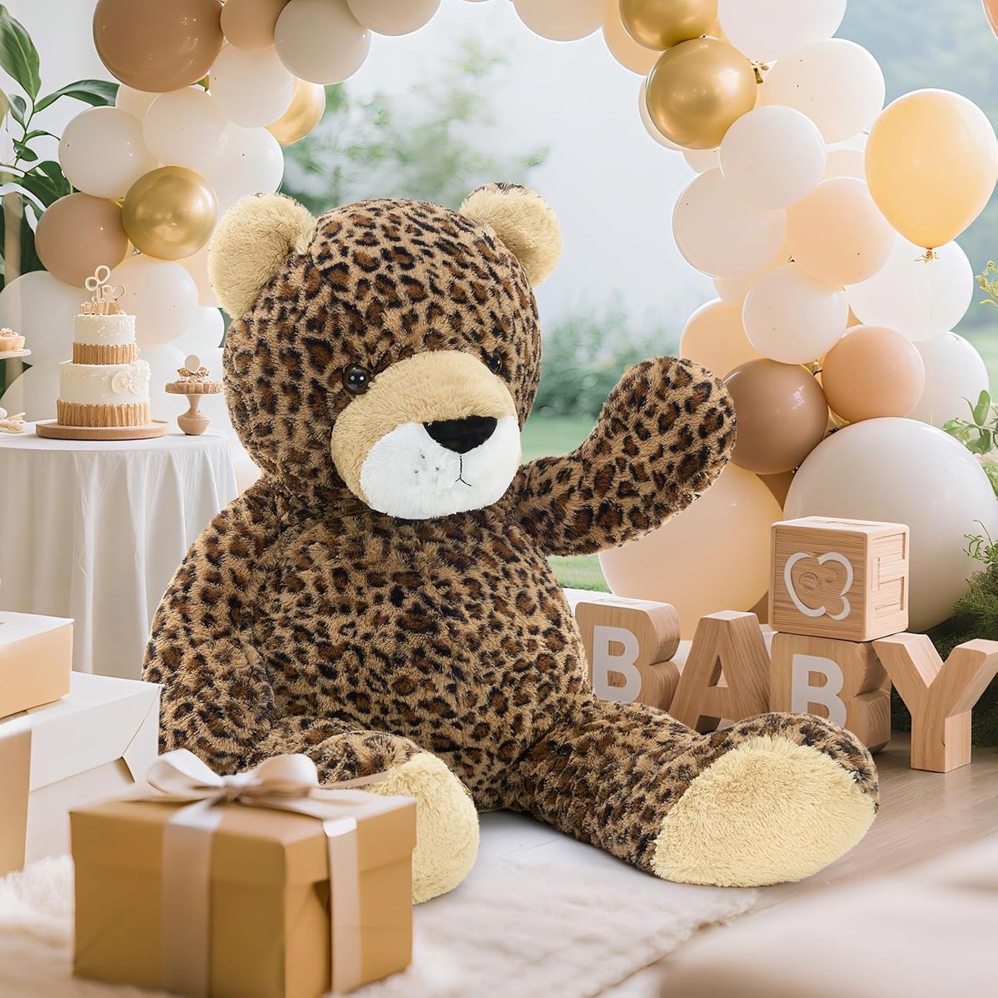 MaoGoLan Juguete de peluche de guepardo gigante de 51 pulgadas, alm...