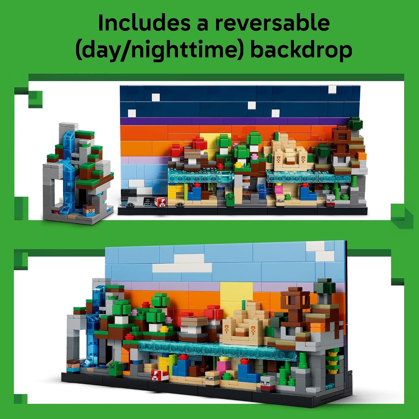 LEGO Minecraft Mini Biomes - Juguete de construcción y simulación p...