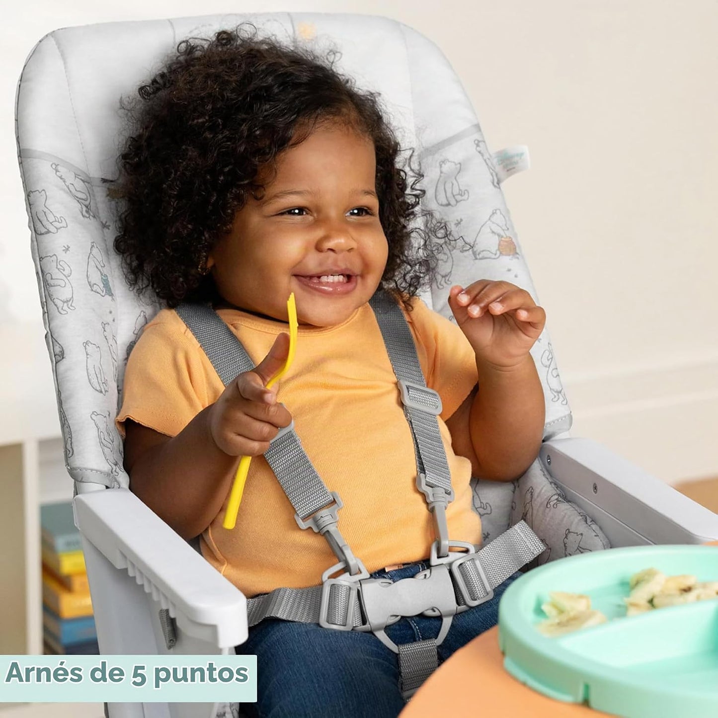Bright Starts Disney Baby Winnie The Pooh - Silla alta plegable com...