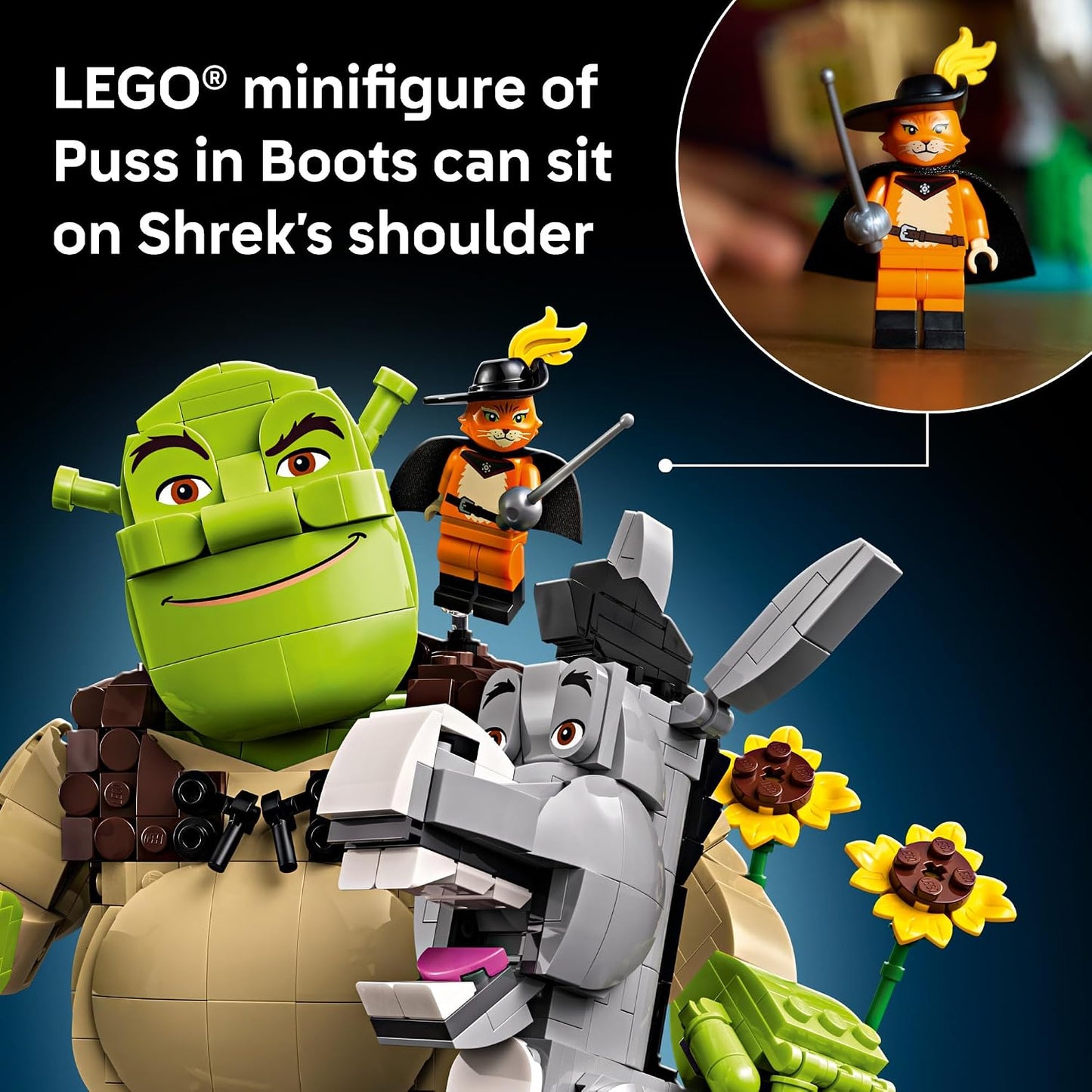 LEGO Shrek: Shrek, el burro y el gato con botas 72423 | Juego de co...