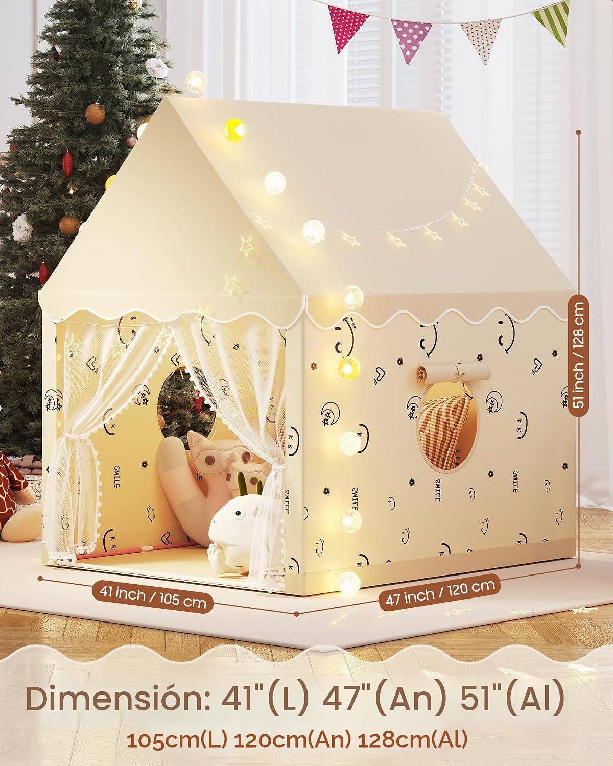 Tienda de campaña para niños, tienda de campaña de princesa para in...