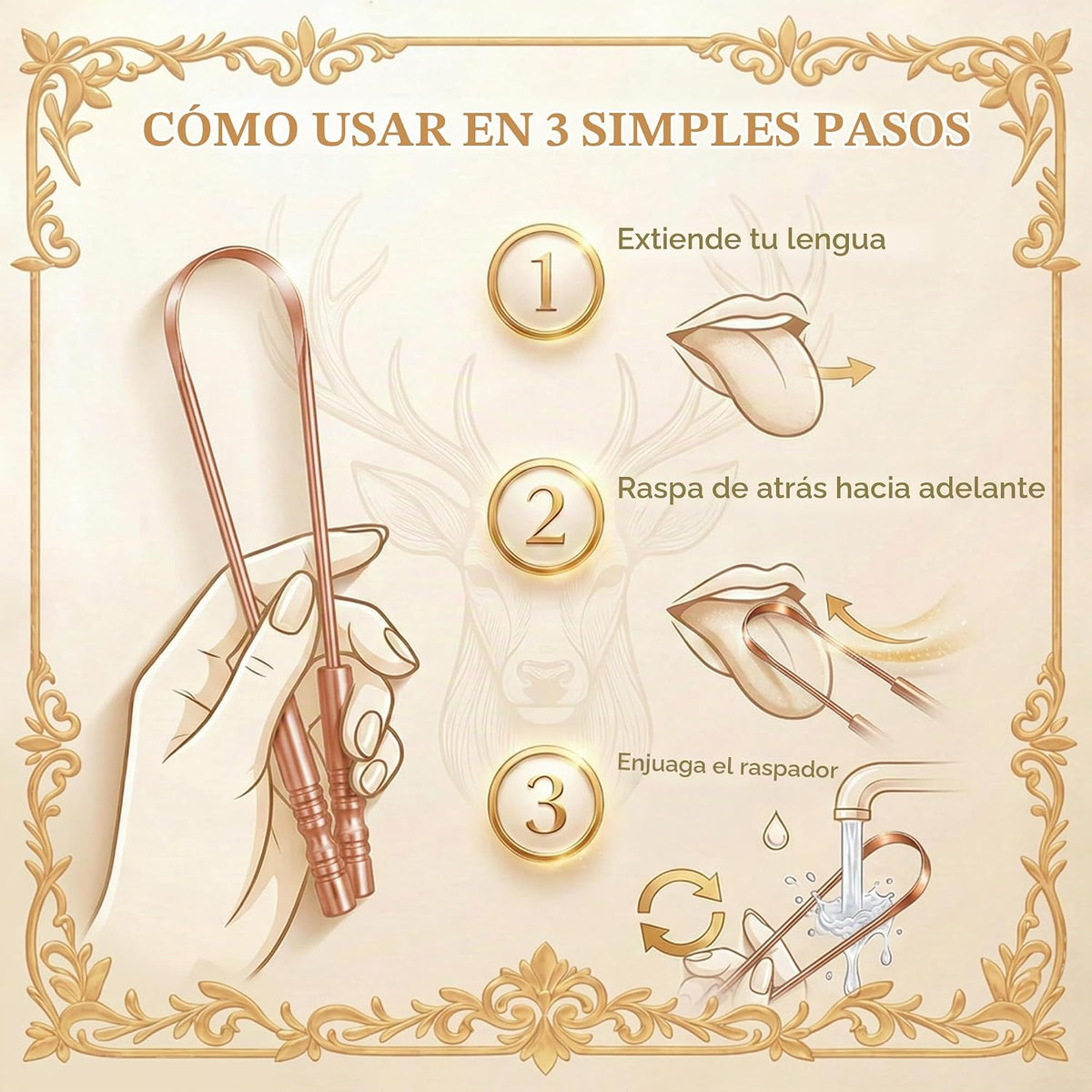 MasterMedi Raspador de lengua con estuche, raspador de lengua fácil...