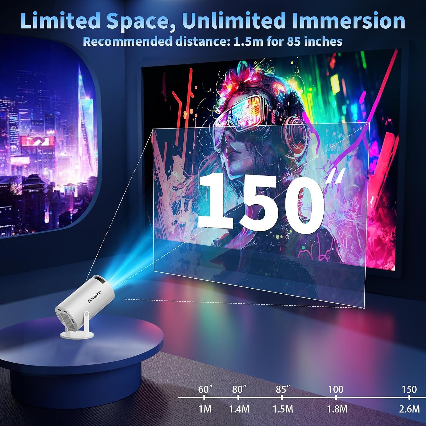 [Aplicaciones integradas y actualizadas en 2026] Mini proyector con...