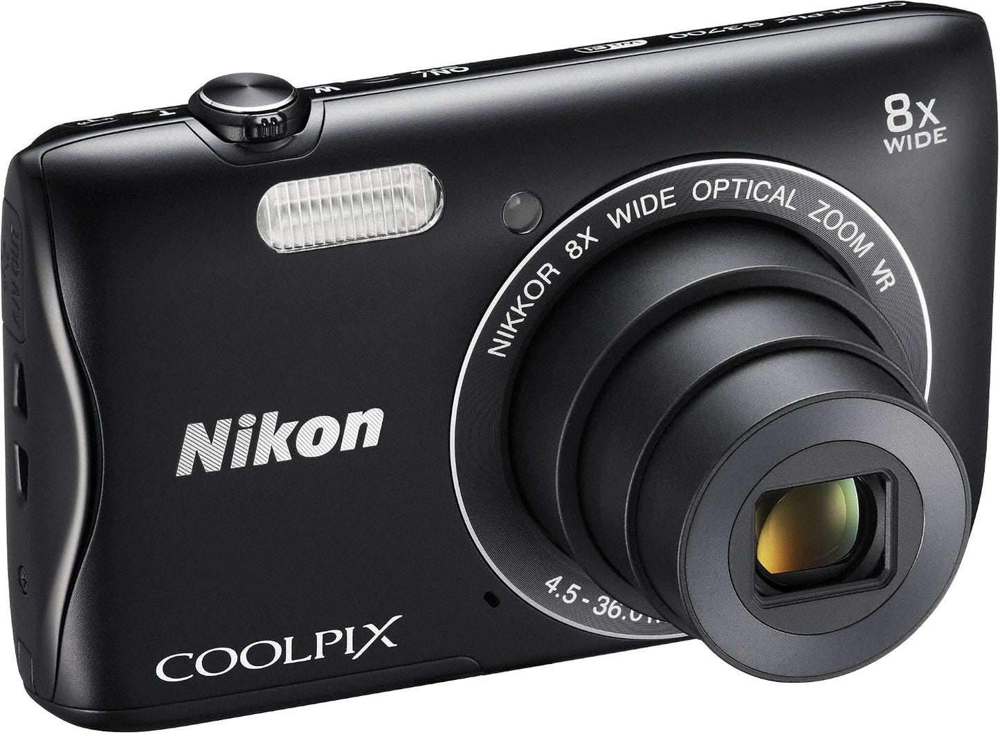 Nikon Cámara digital COOLPIX S3700 Negro Óptico 8X Zoom 20,05 millo...