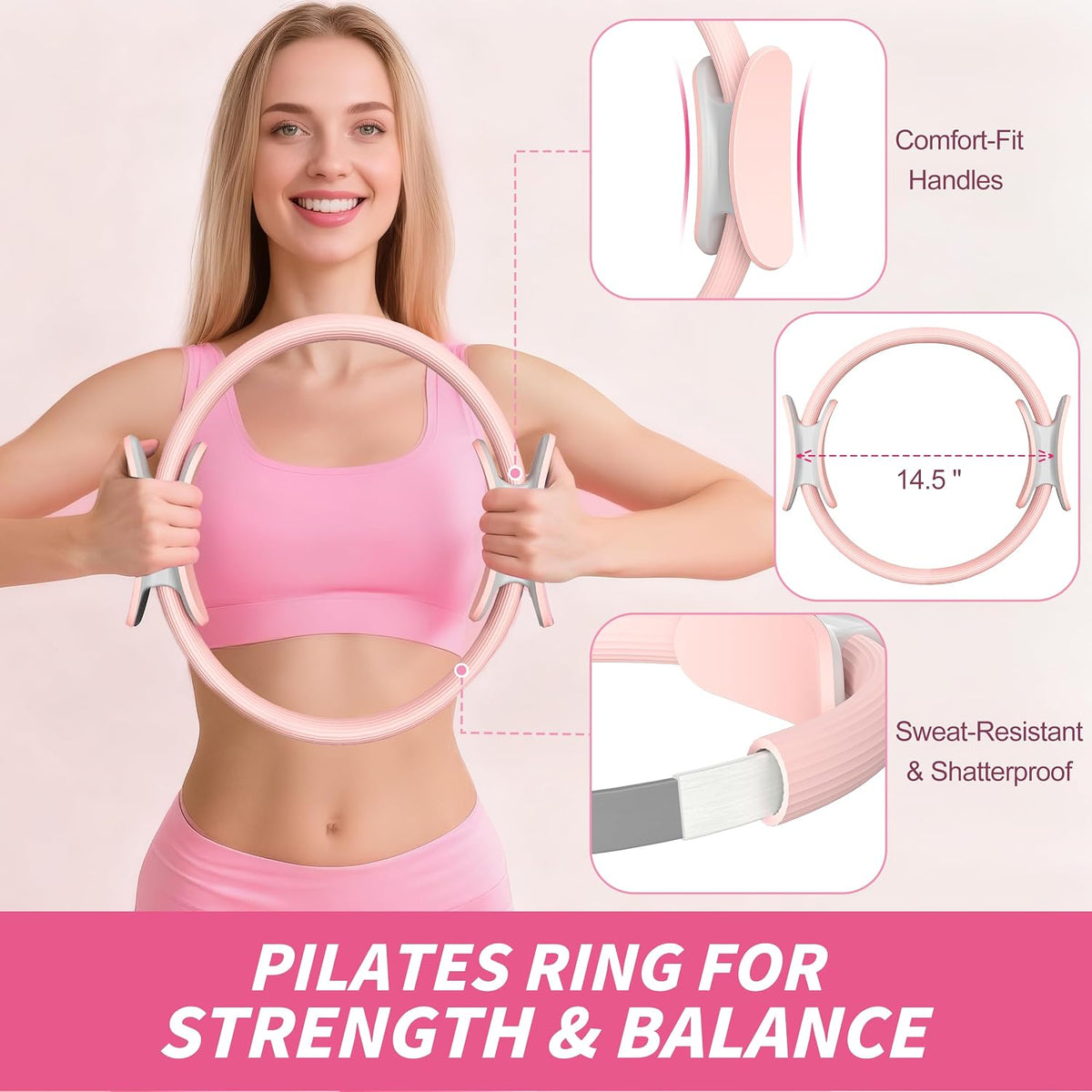 NANATI Kit de pilates, kit de entrenamiento de pilates en casa para...