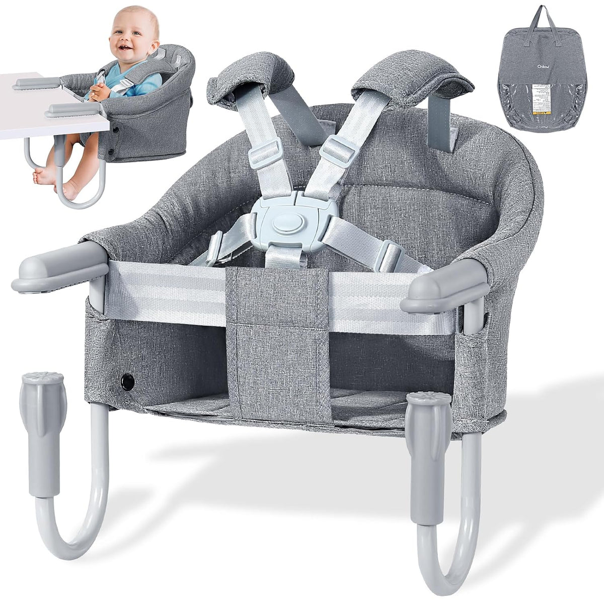 Silla alta con gancho Orzbow para bebés y niños pequeños de 6 a 36...