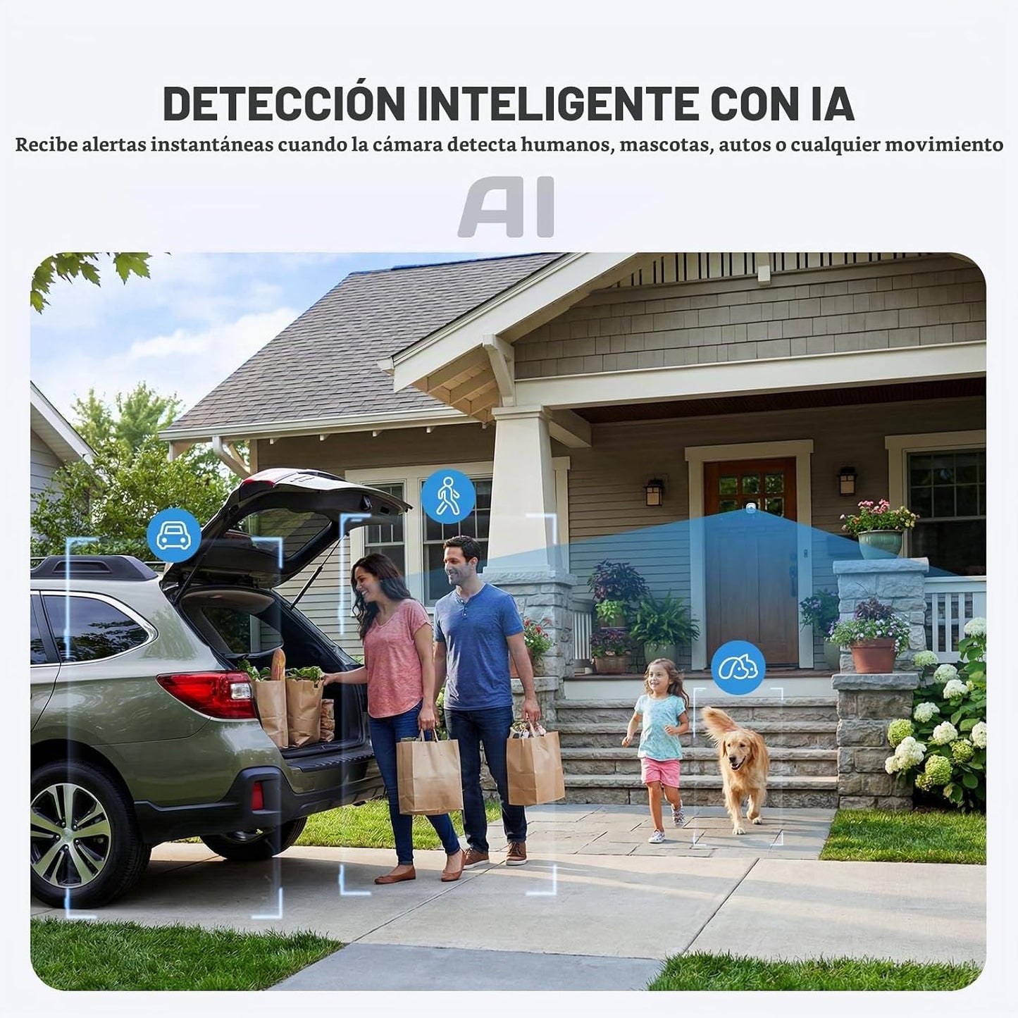 Cámara de ventana 2K sin taladro con montaje en ángulo, cámara de i...