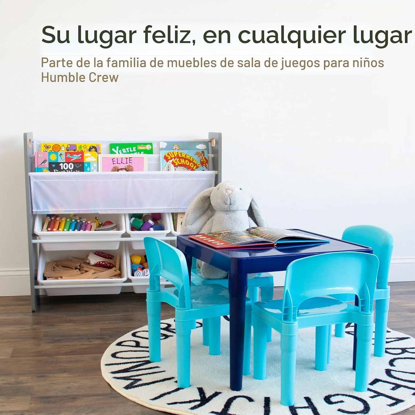 Humble Crew Juego de mesa y silla para niños, interior y exterior,...