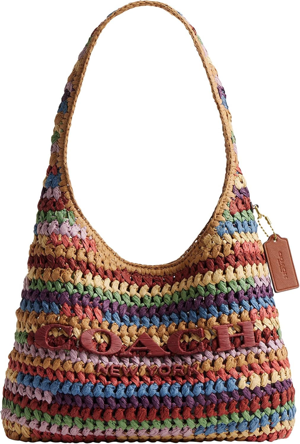 COACH Bolso bandolera Brooklyn de 28 pulgadas de paja