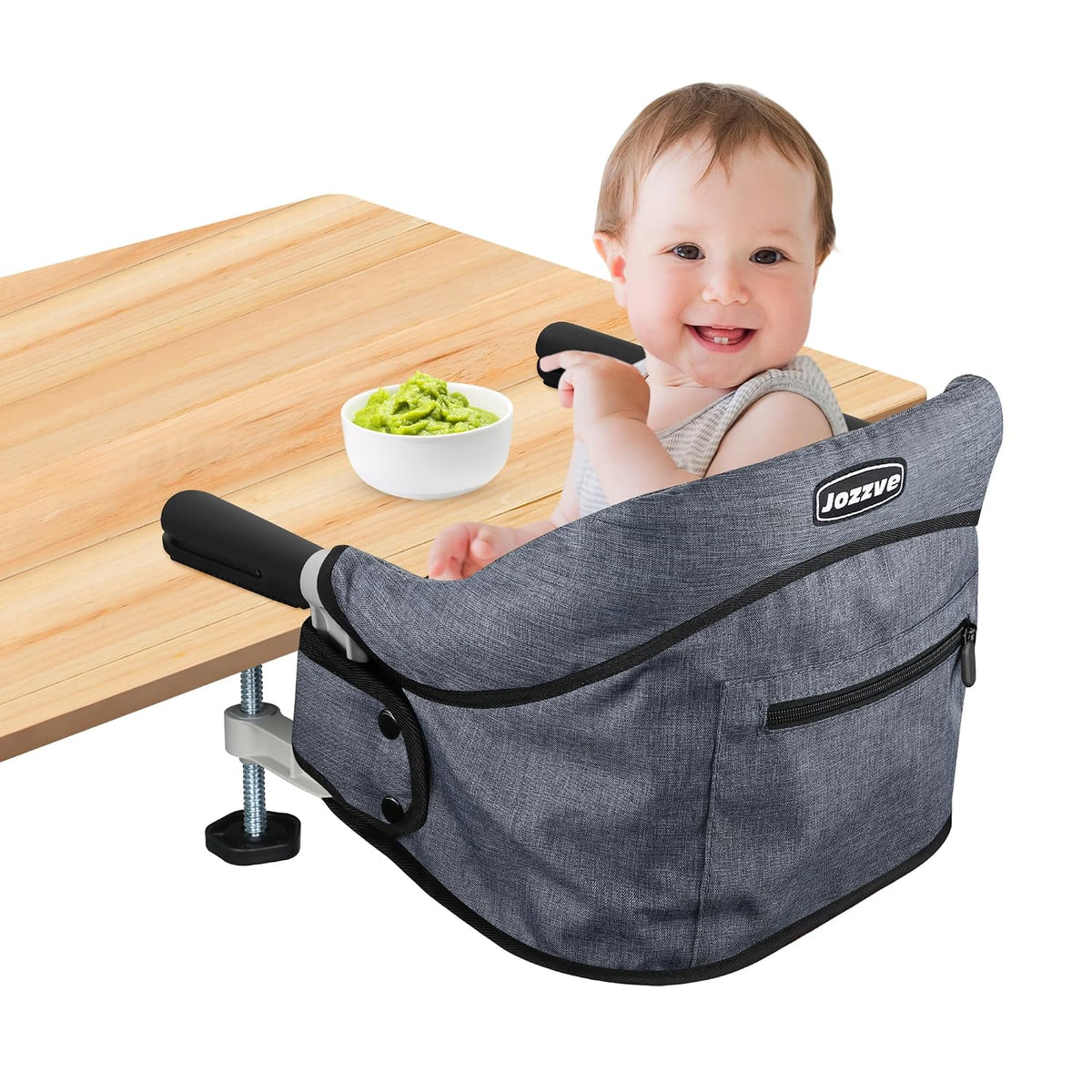 JOZZVE - Silla alta con gancho, asiento de alimentación portátil co...