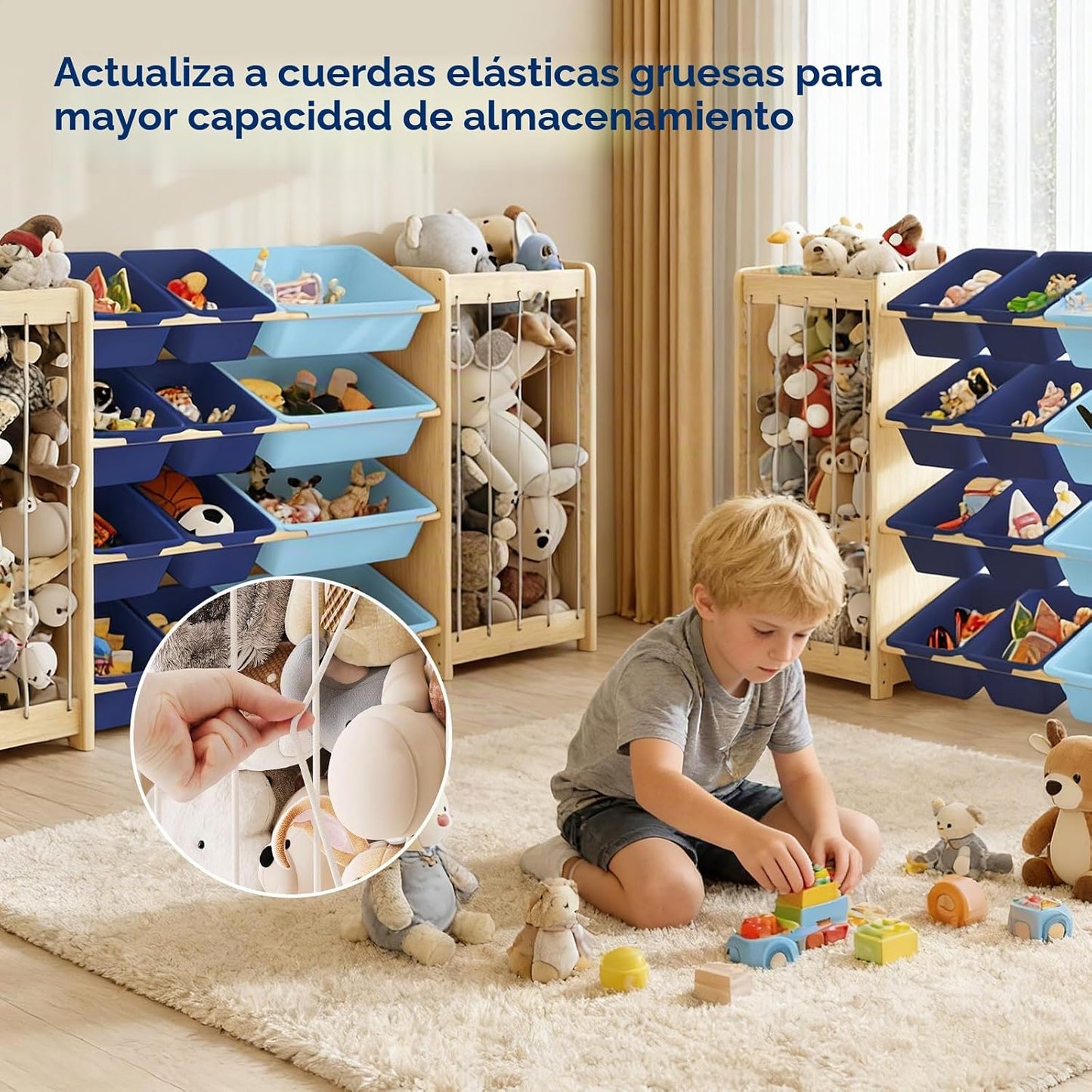 EXPERLAM Organizador grande de almacenamiento de juguetes, almacena...